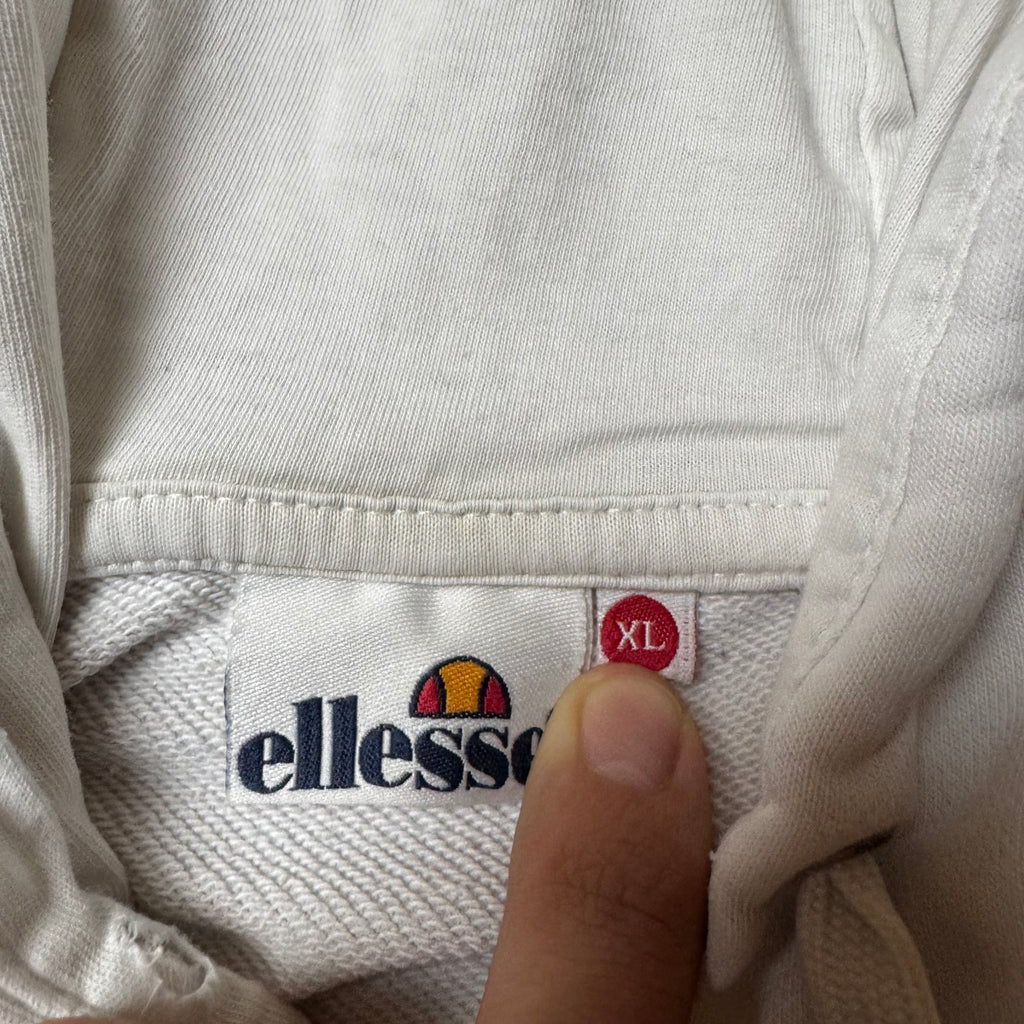 White Ellesse Zip Up Hoodie - XL (L)