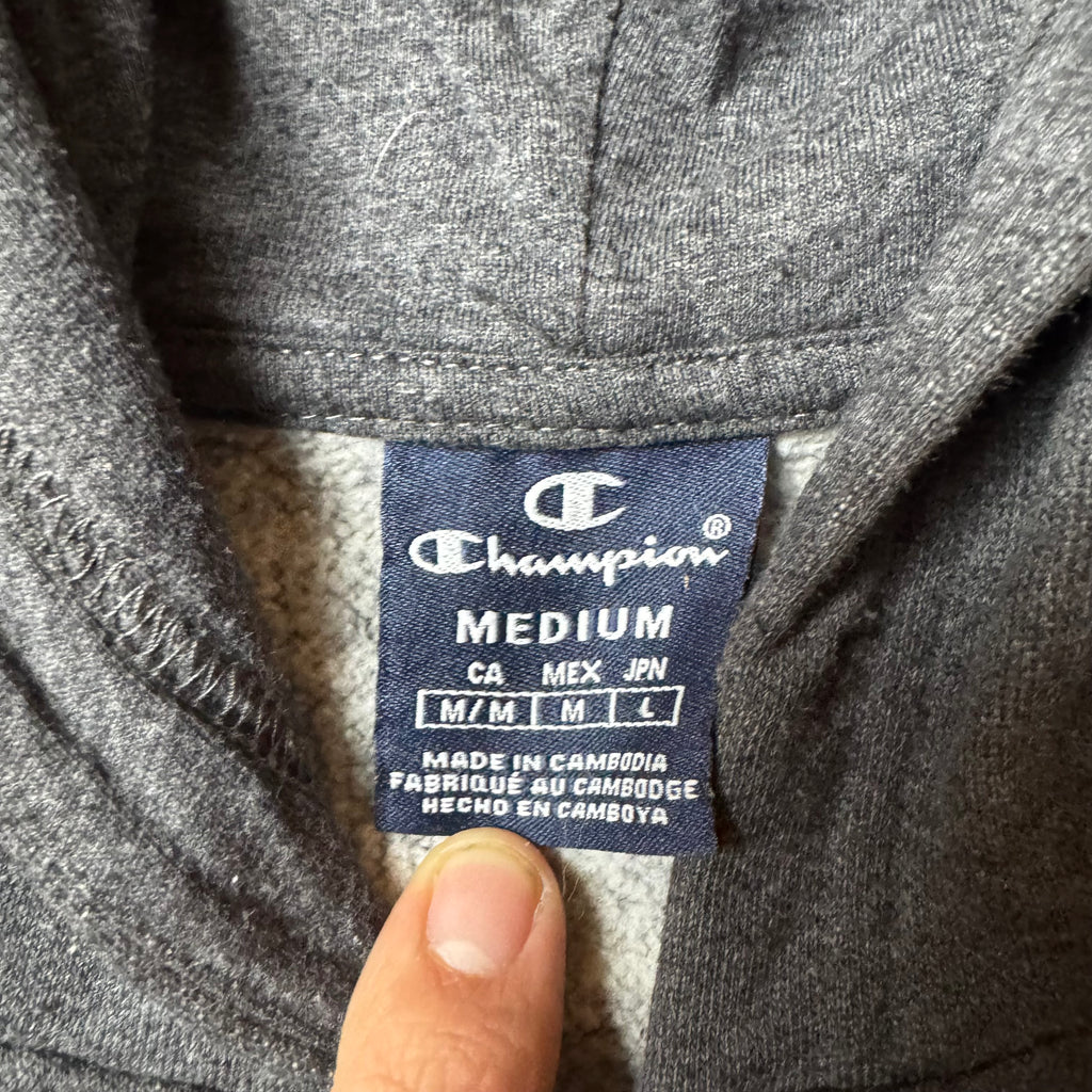 Gray Champion Zip Up Hoodie - M