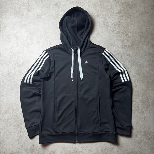 Black Adidas Zip Up Hoodie - S