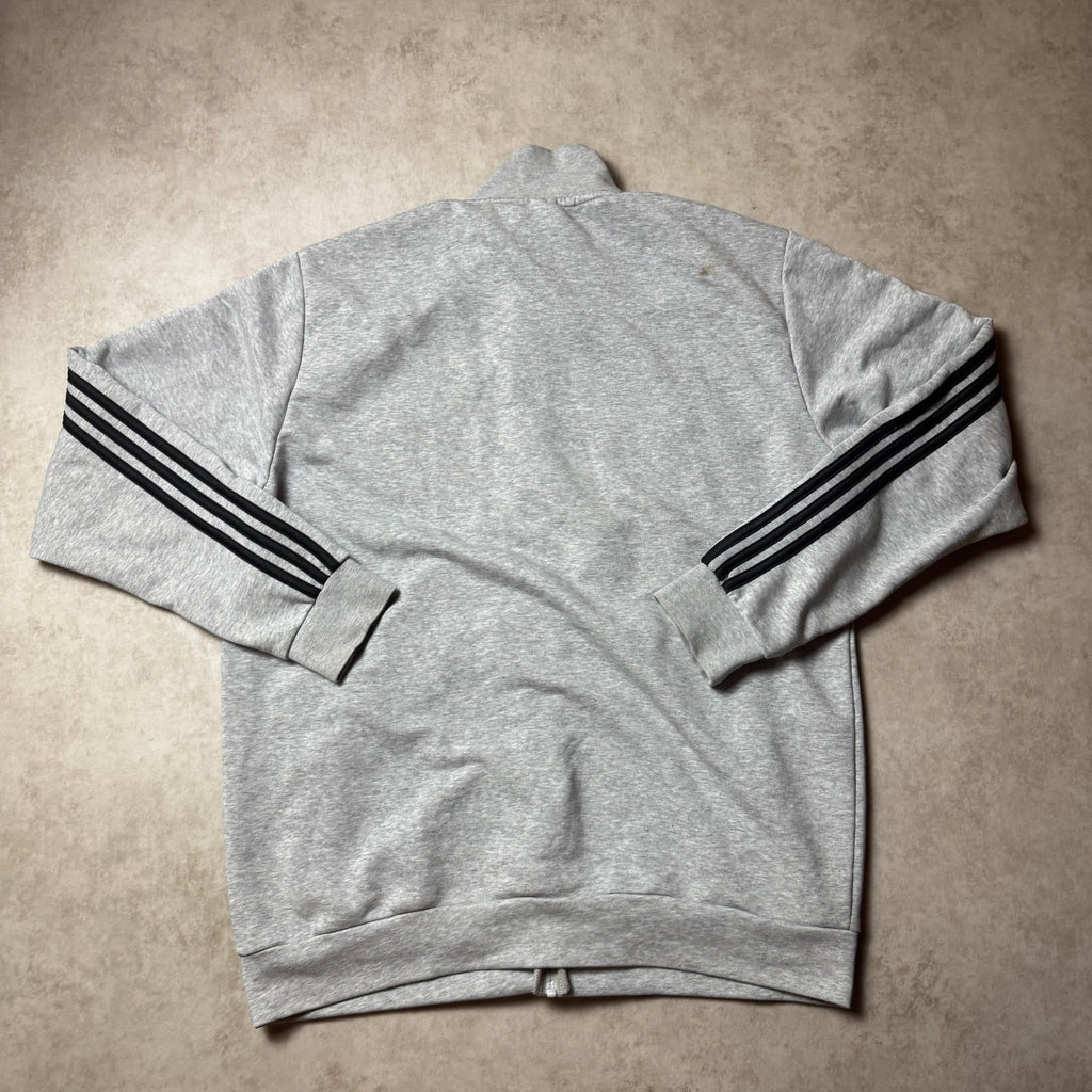 Gray Adidas Zip Up Hoodie - M