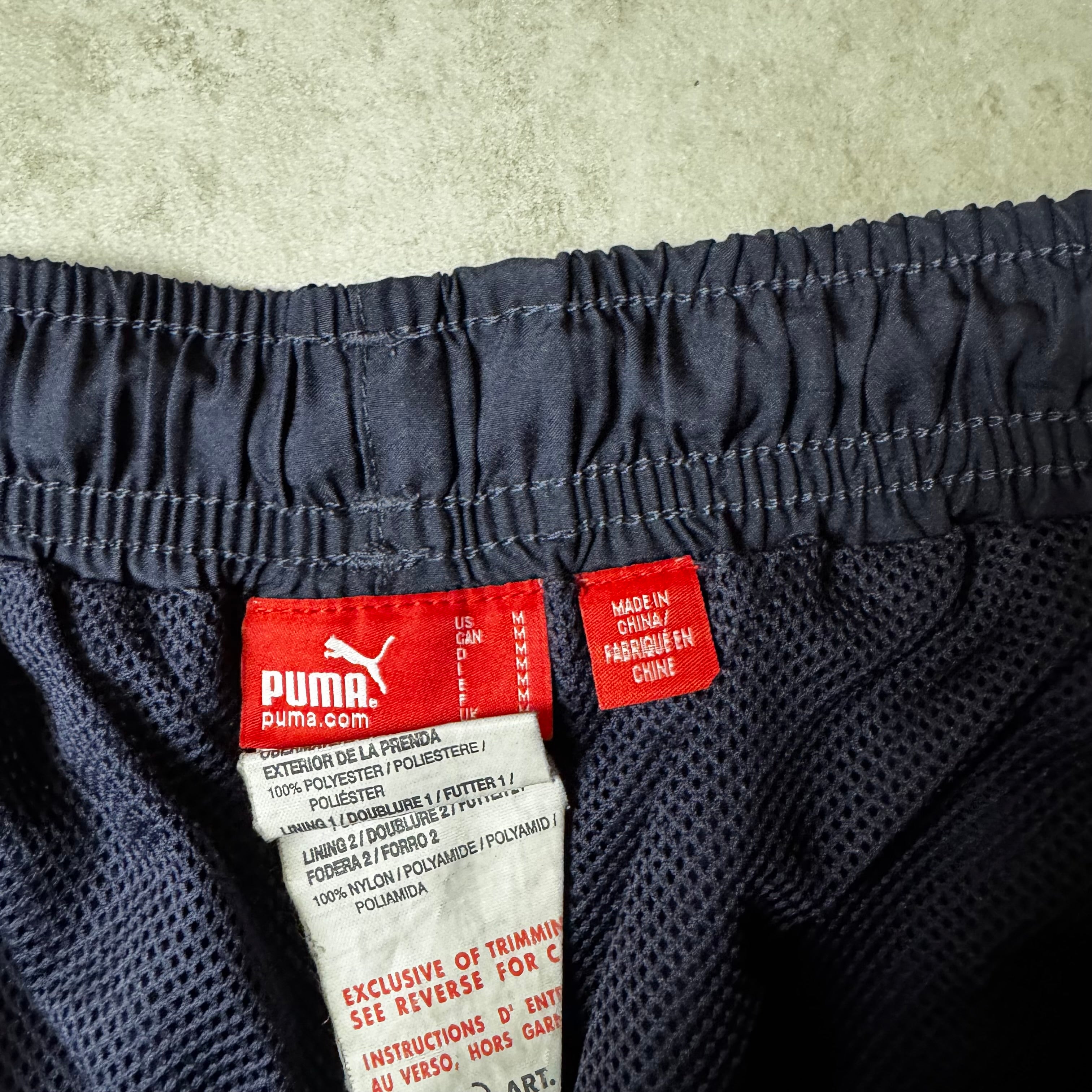 Navy Baggy Puma Trackpants - M