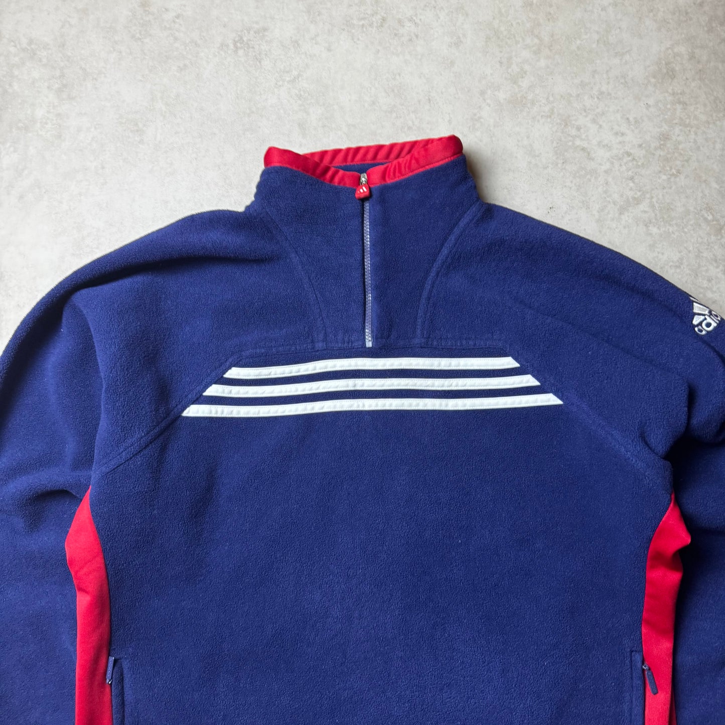 Navy Vintage Adidas Quarter Zip - L