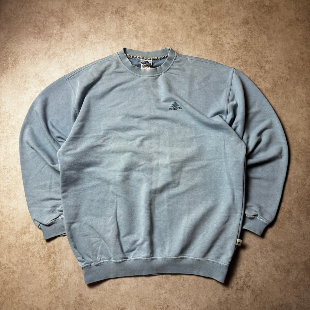 Blue Vintage Adidas Sweatshirt - M (L)