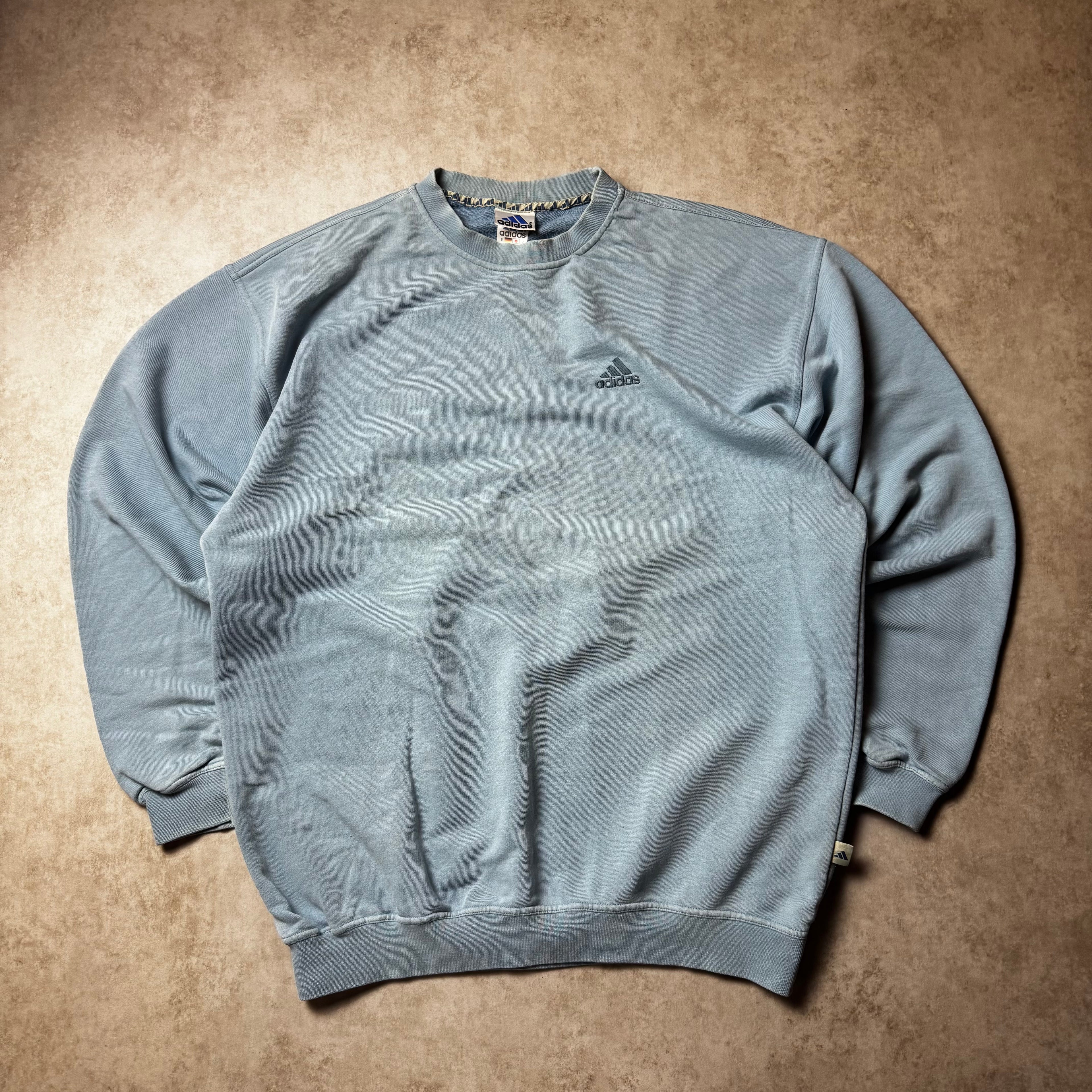Blue Vintage Adidas Sweatshirt - M (L)