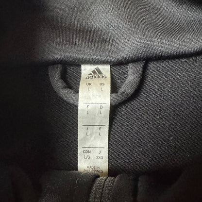Black Adidas Zip Up Hoodie - L