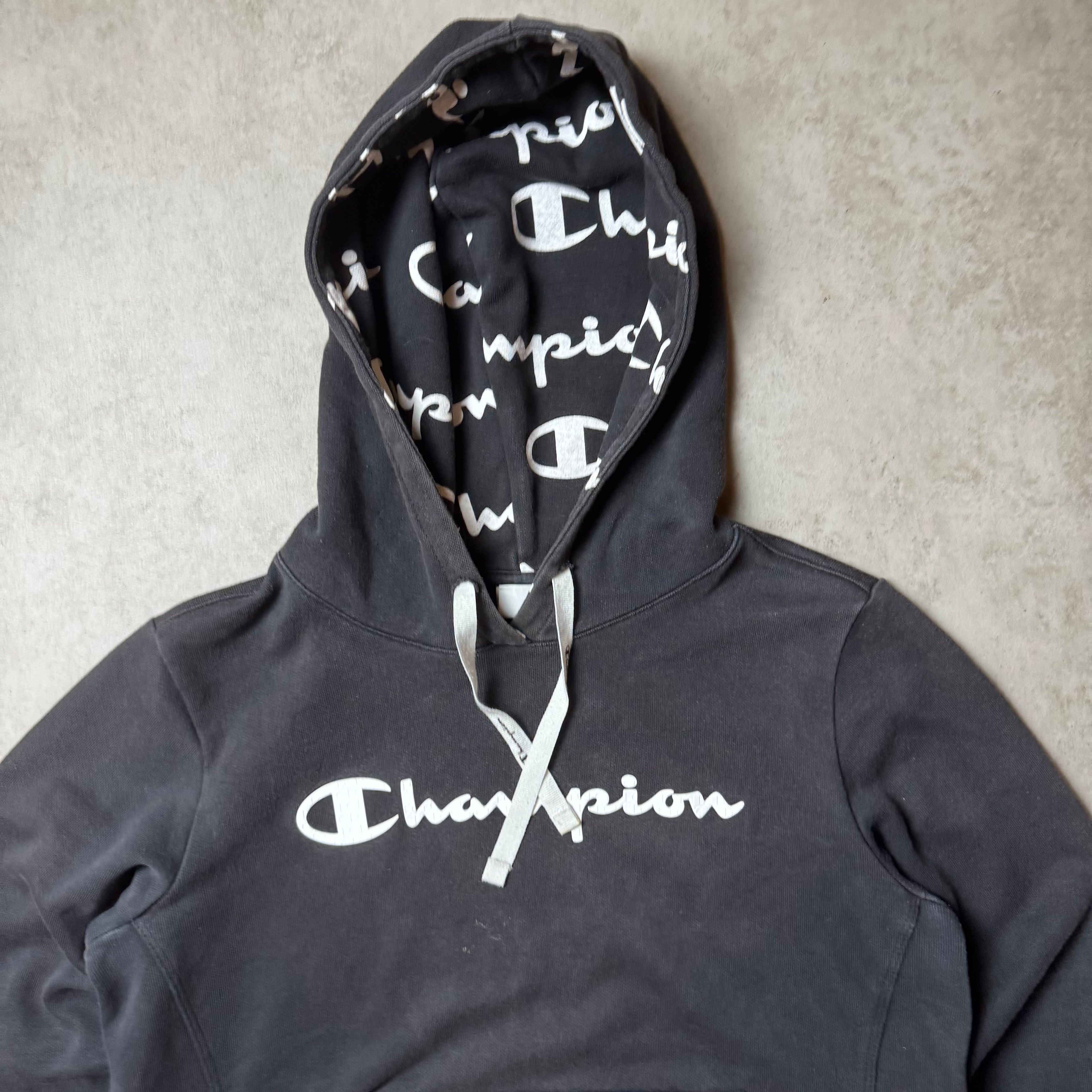 Black Champion Hoodie - M (XS)