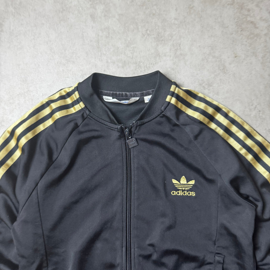 Black Adidas Zip Up Hoodie - M (S)
