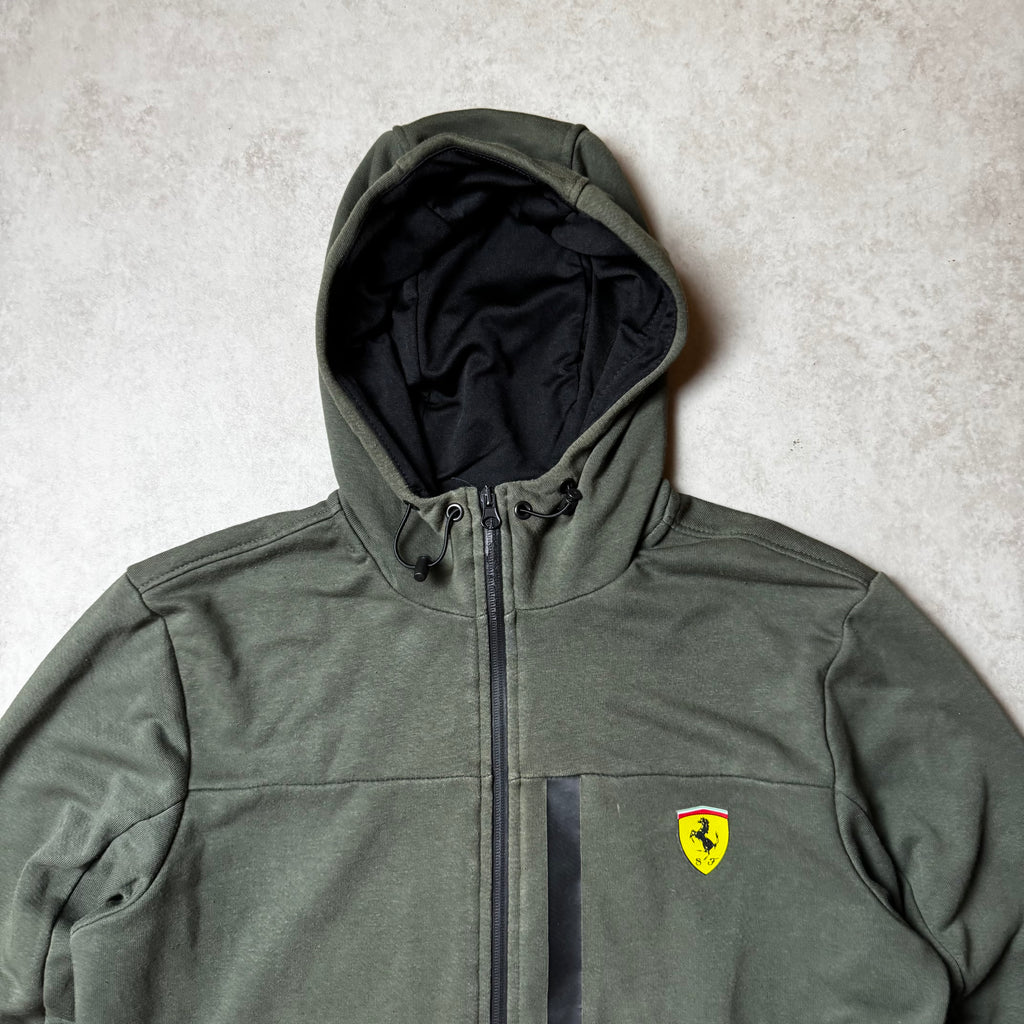 Dark Green Puma Ferrari Zip Up Hoodie - M