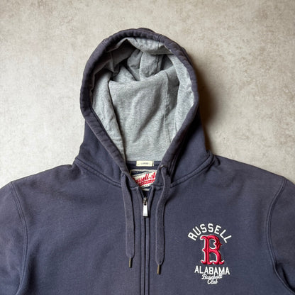 Dark Gray Russell Vintage Zip Up Hoodie - L