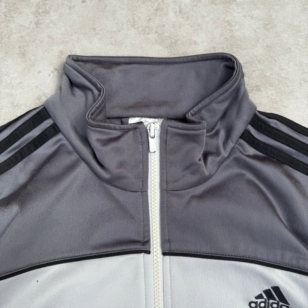Gray Adidas Trefoil Zip Up - Size L