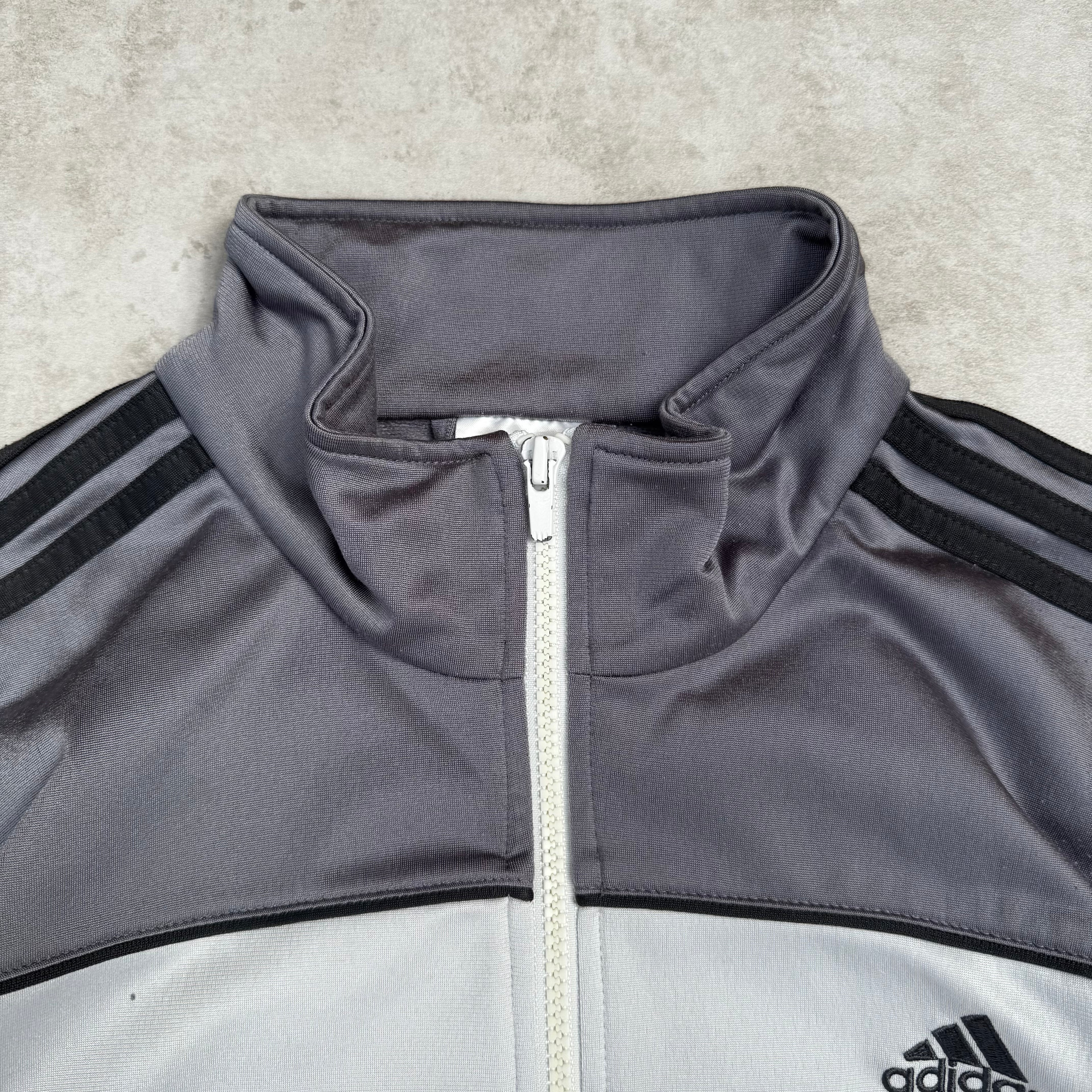 Gray Adidas Trefoil Zip Up - Size L