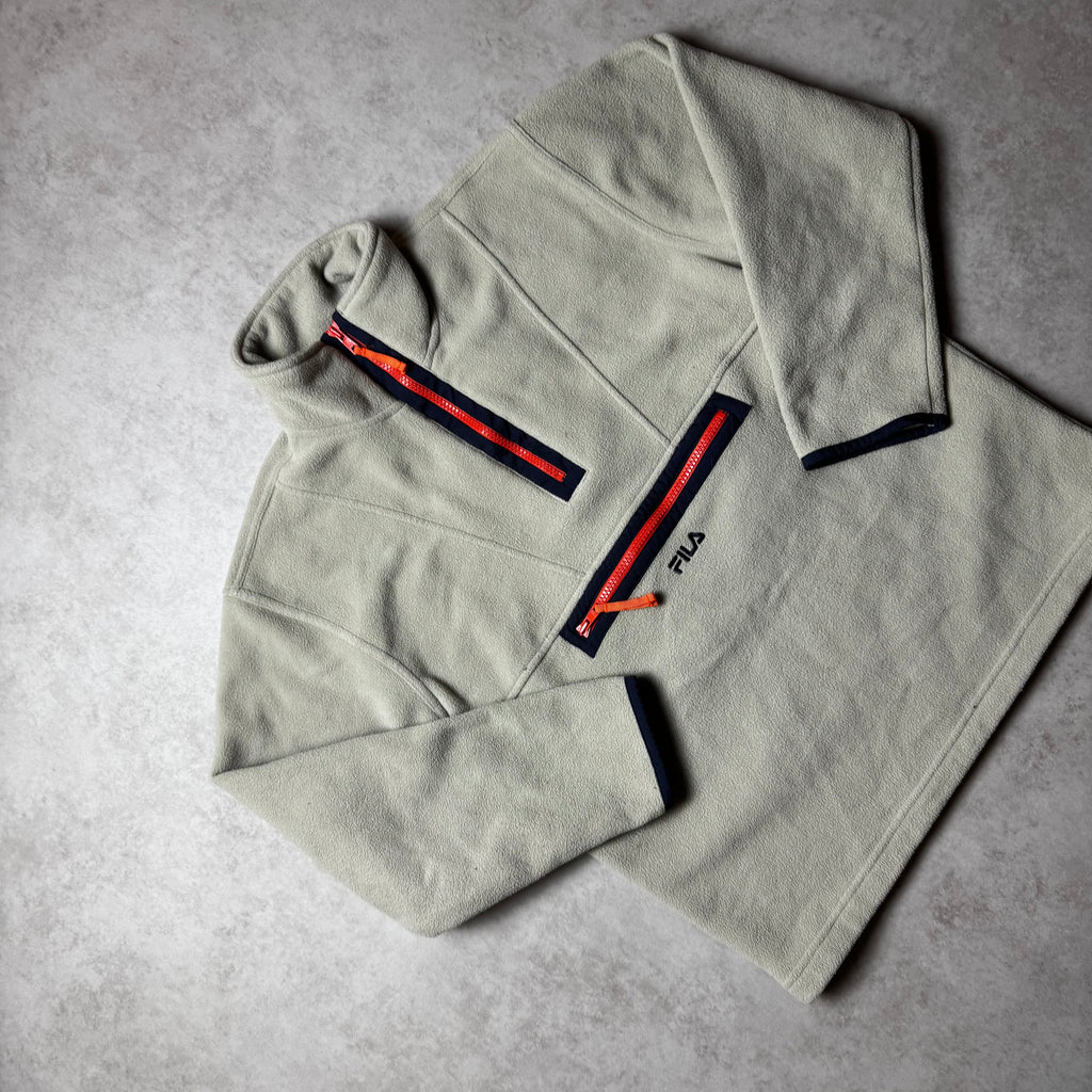 Beige Fila Quarter Zip - Size 12yo (XXS)