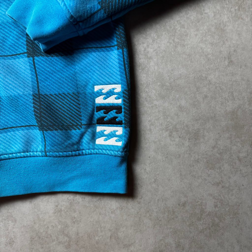 Blue Vintage Zip Up Billabong Hoodie - S