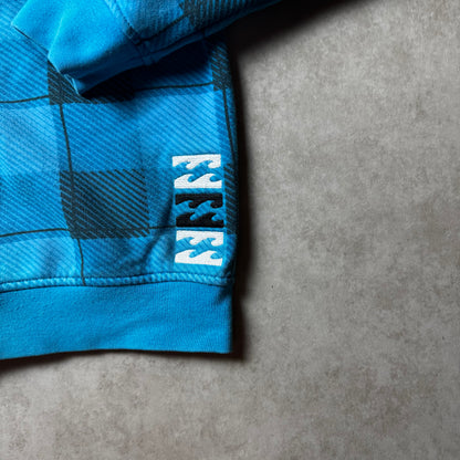 Blue Vintage Zip Up Billabong Hoodie - S