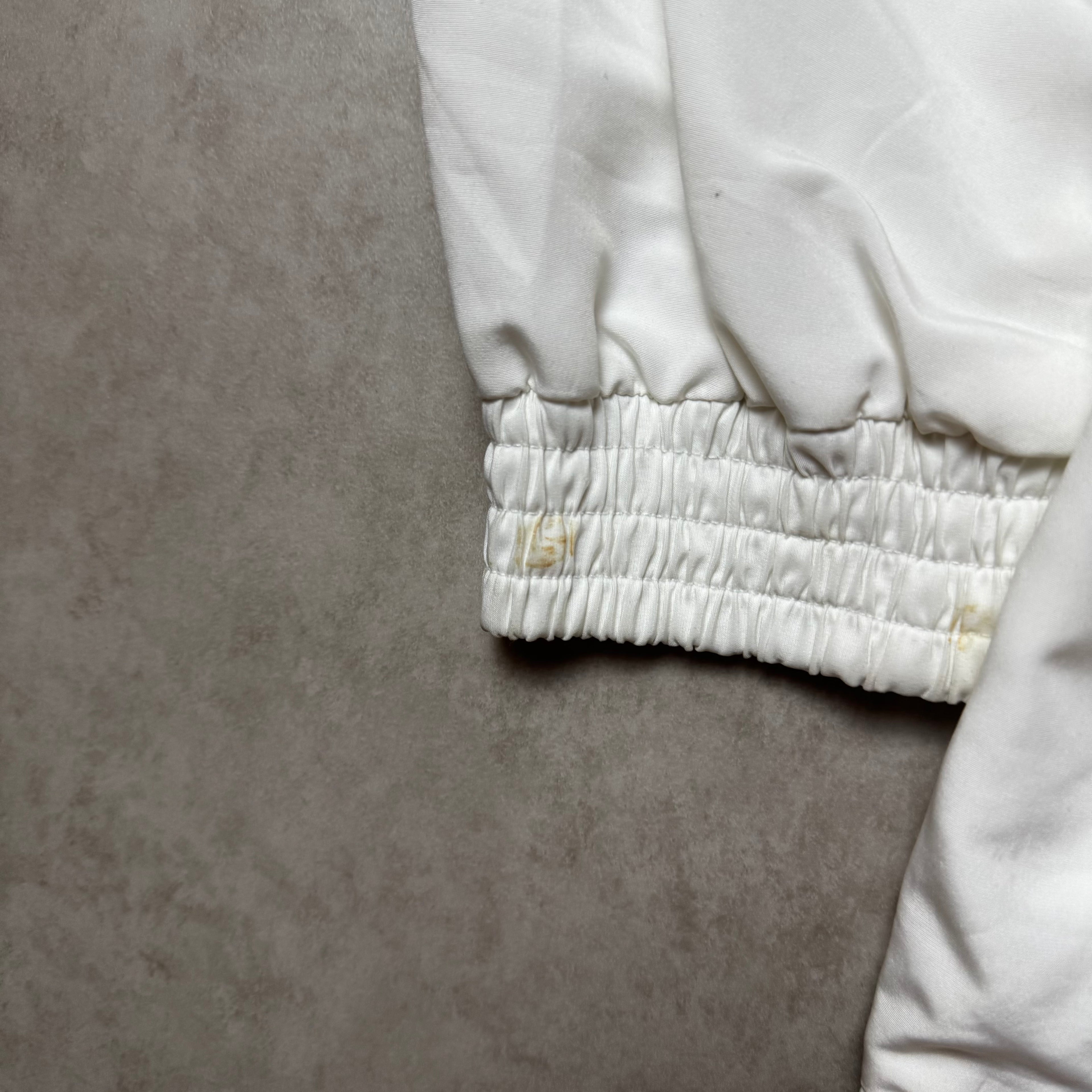 White Vintage Adidas Windbreaker - S