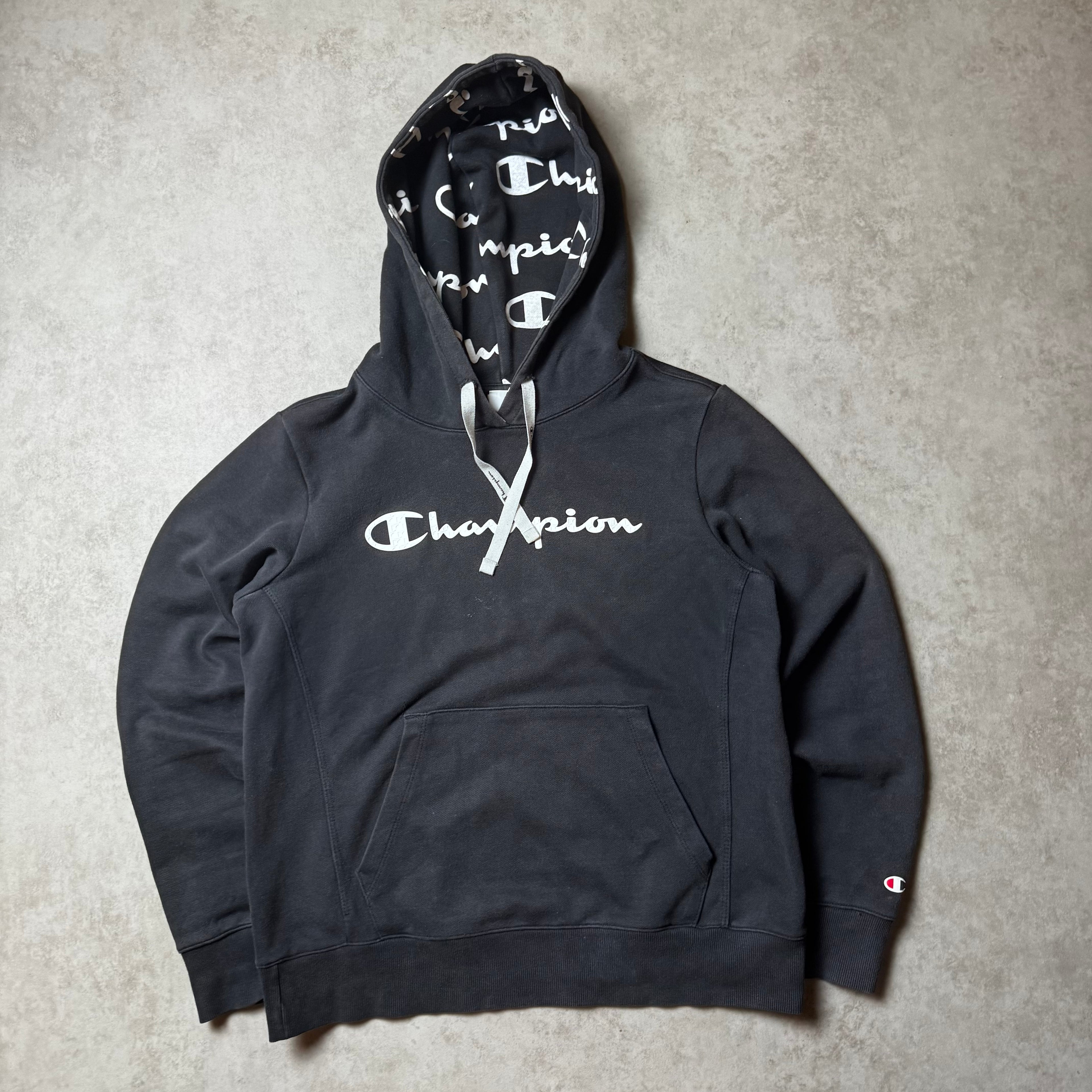 Black Champion Hoodie - M (XS)