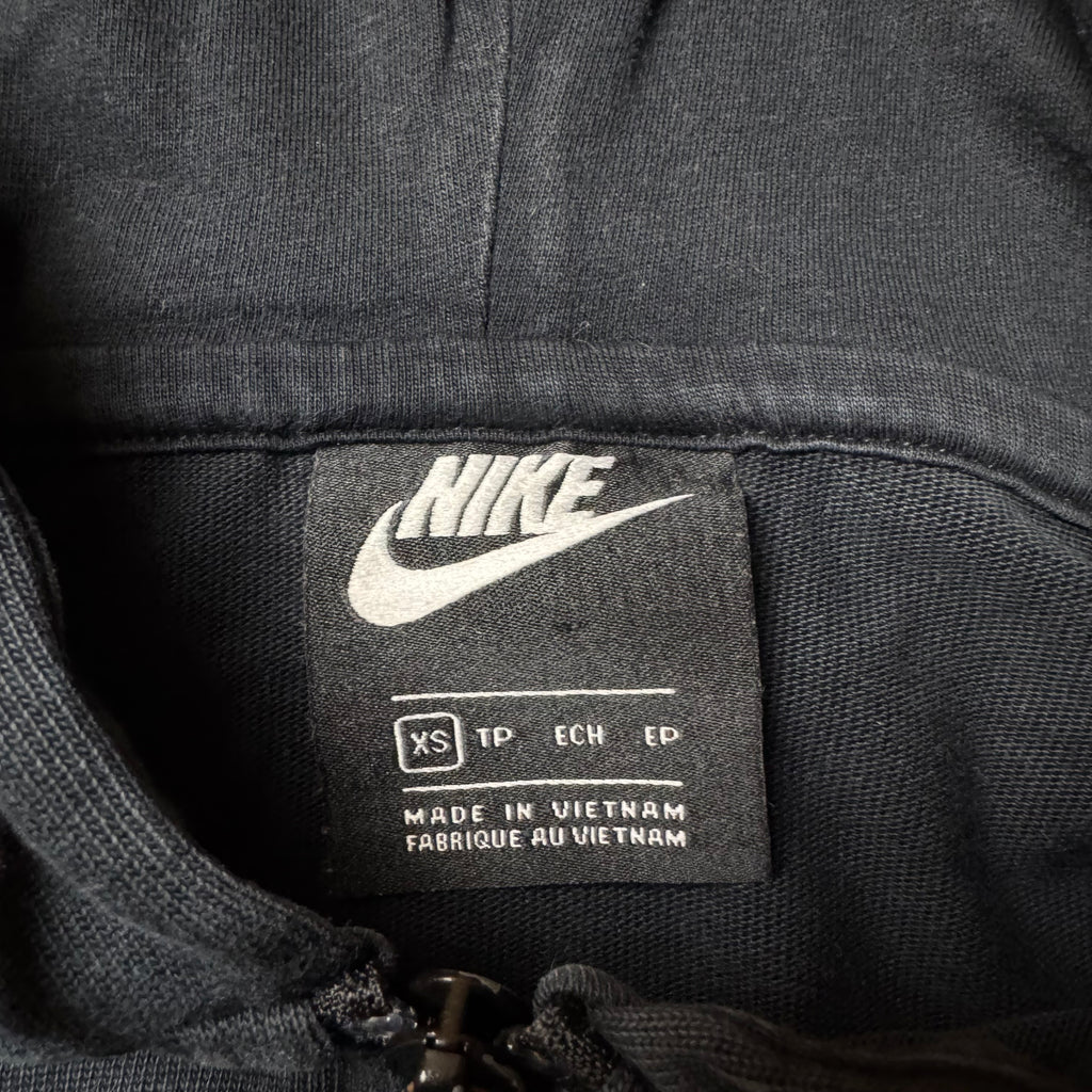 Black Nike Cropped Zip Up Hoodie - XS