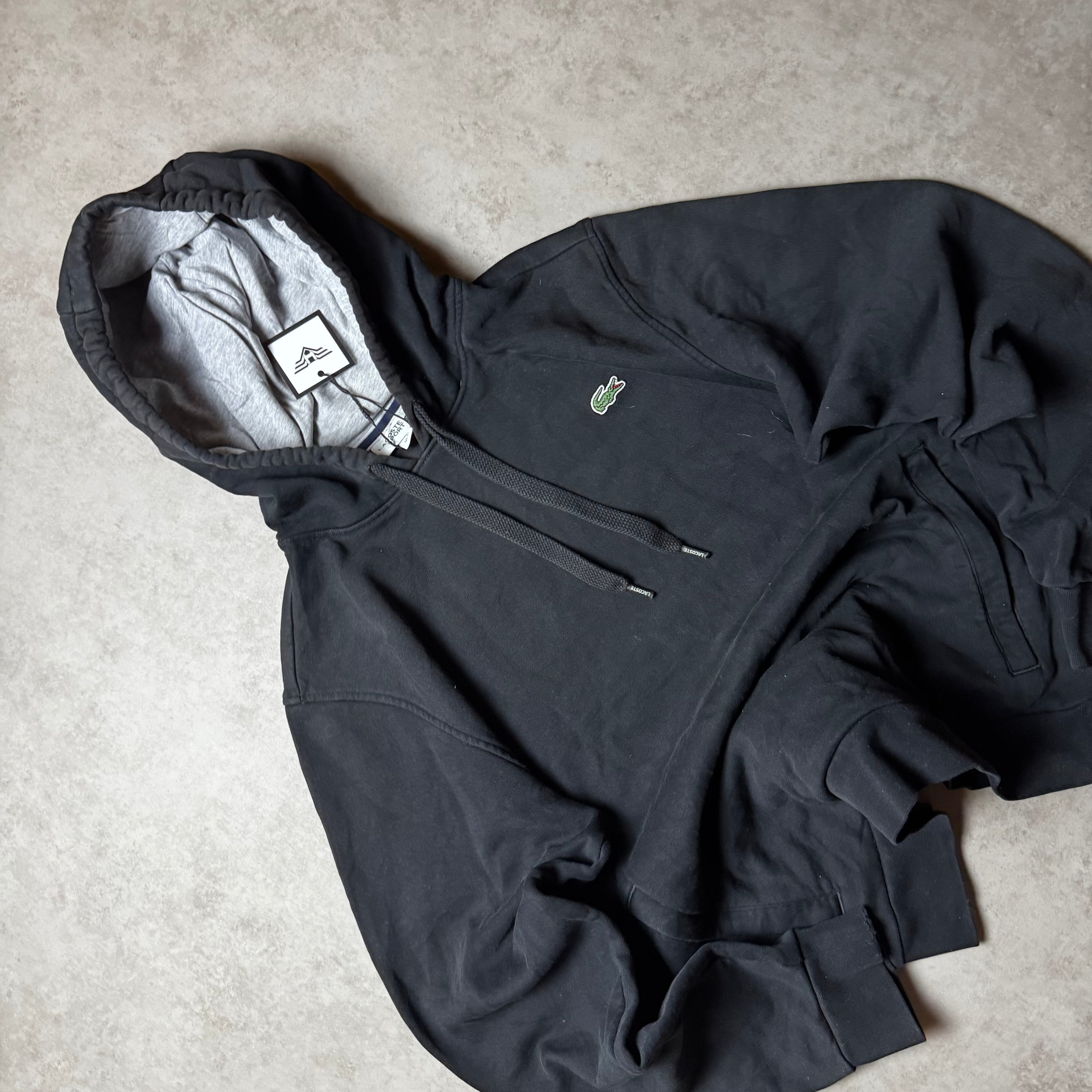 Black Lacoste Hoodie Size M