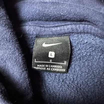 Navy Nike Zip Up Hoodies - L