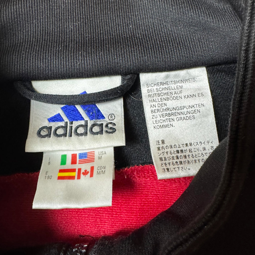 Red Adidas Zip Up Hoodie - M