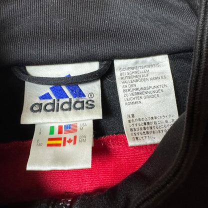 Red Adidas Zip Up Hoodie - M