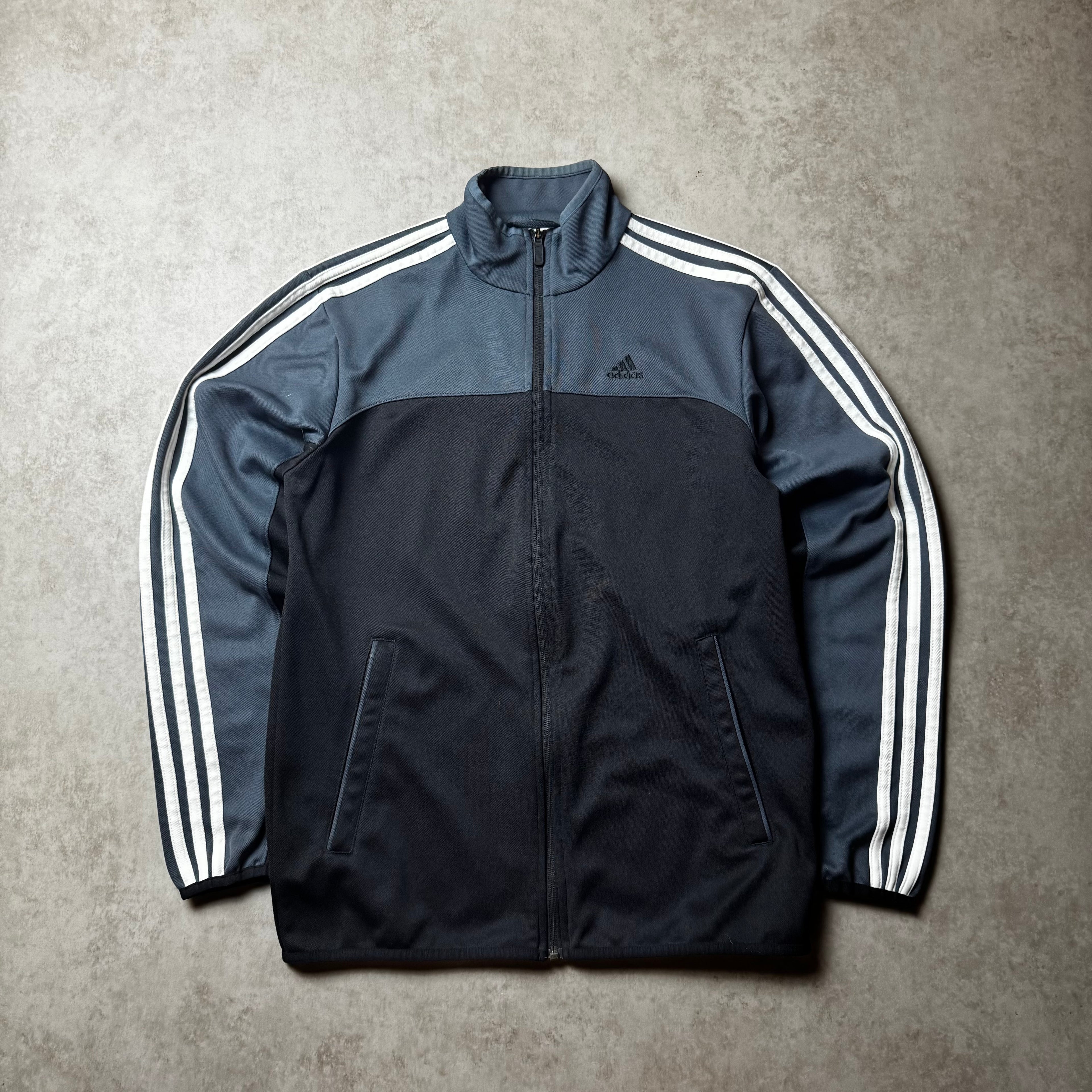 Gray Adidas Zip Up Hoodie - S