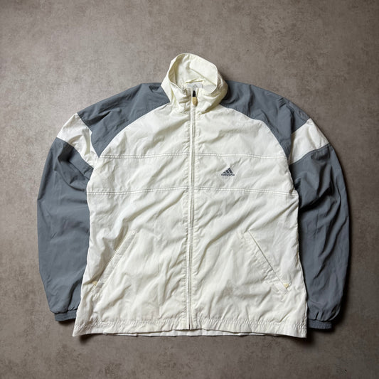 Beige Adidas Vintage Windbreaker - M