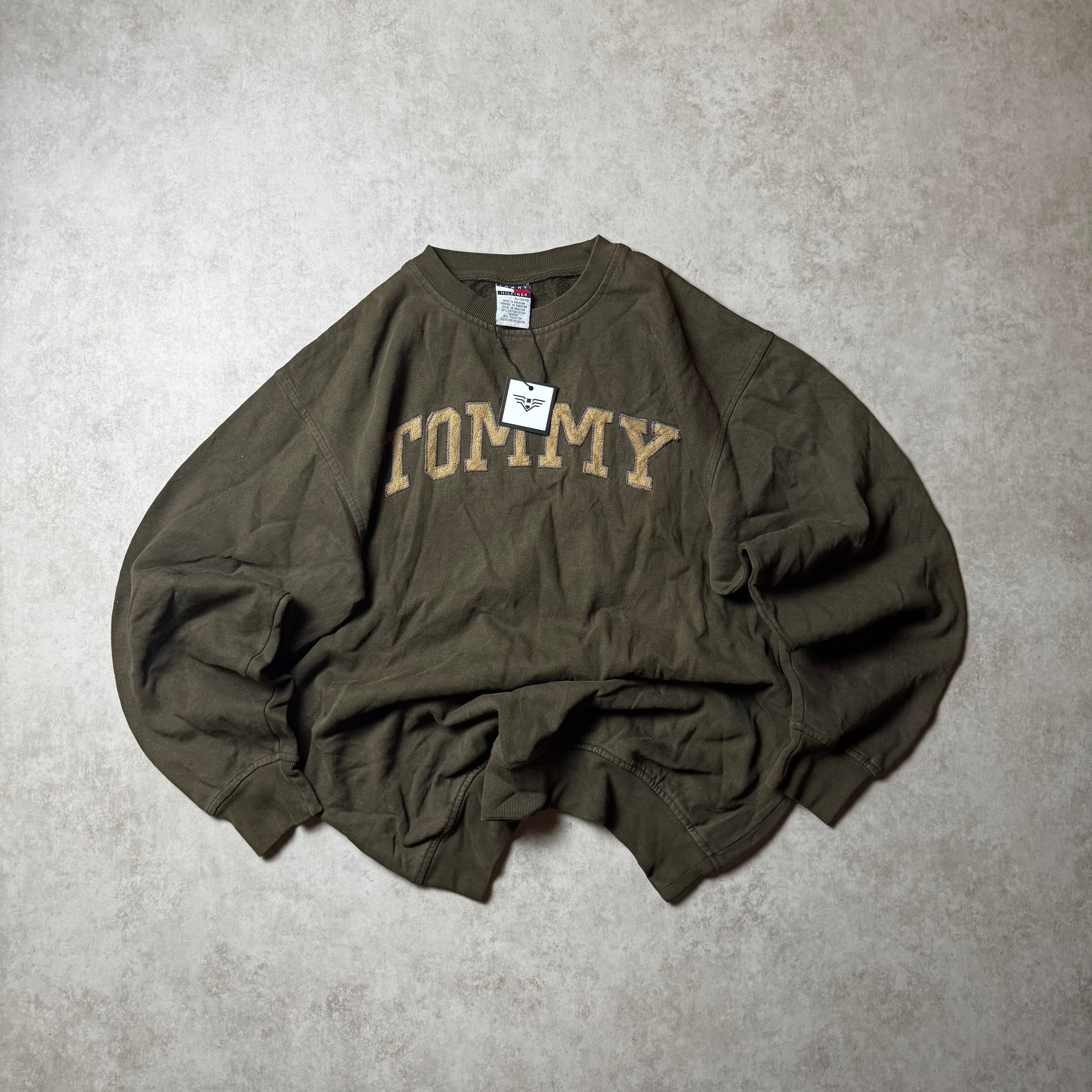 Dark Green Tommy Hilfiger Sweatshirt - Size XL