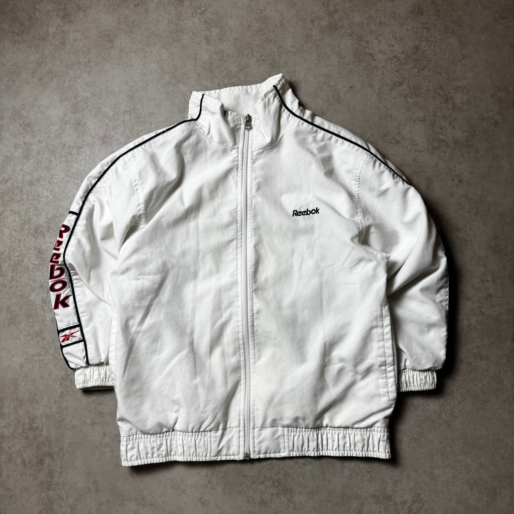 White Vintage Reebok Windbreaker - M