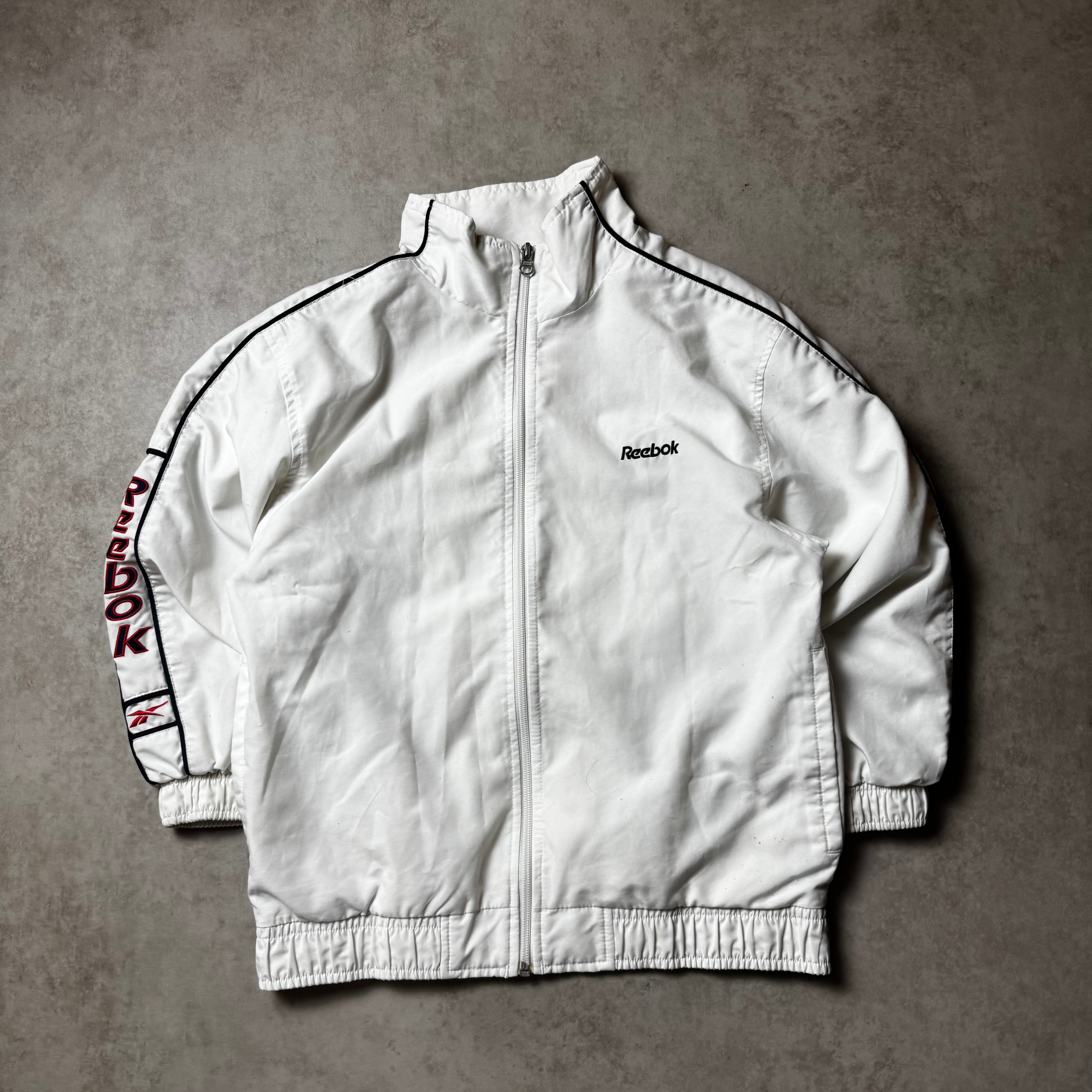 White Vintage Reebok Windbreaker - M