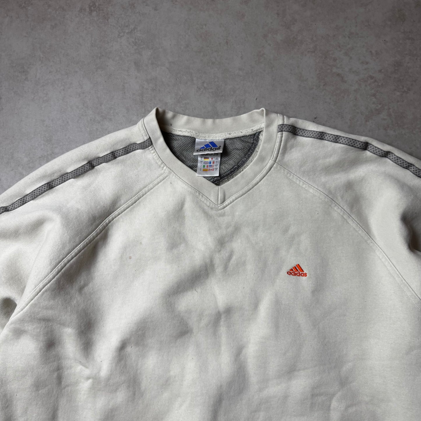 Beige Adidas Vintage Sweatshirt - L