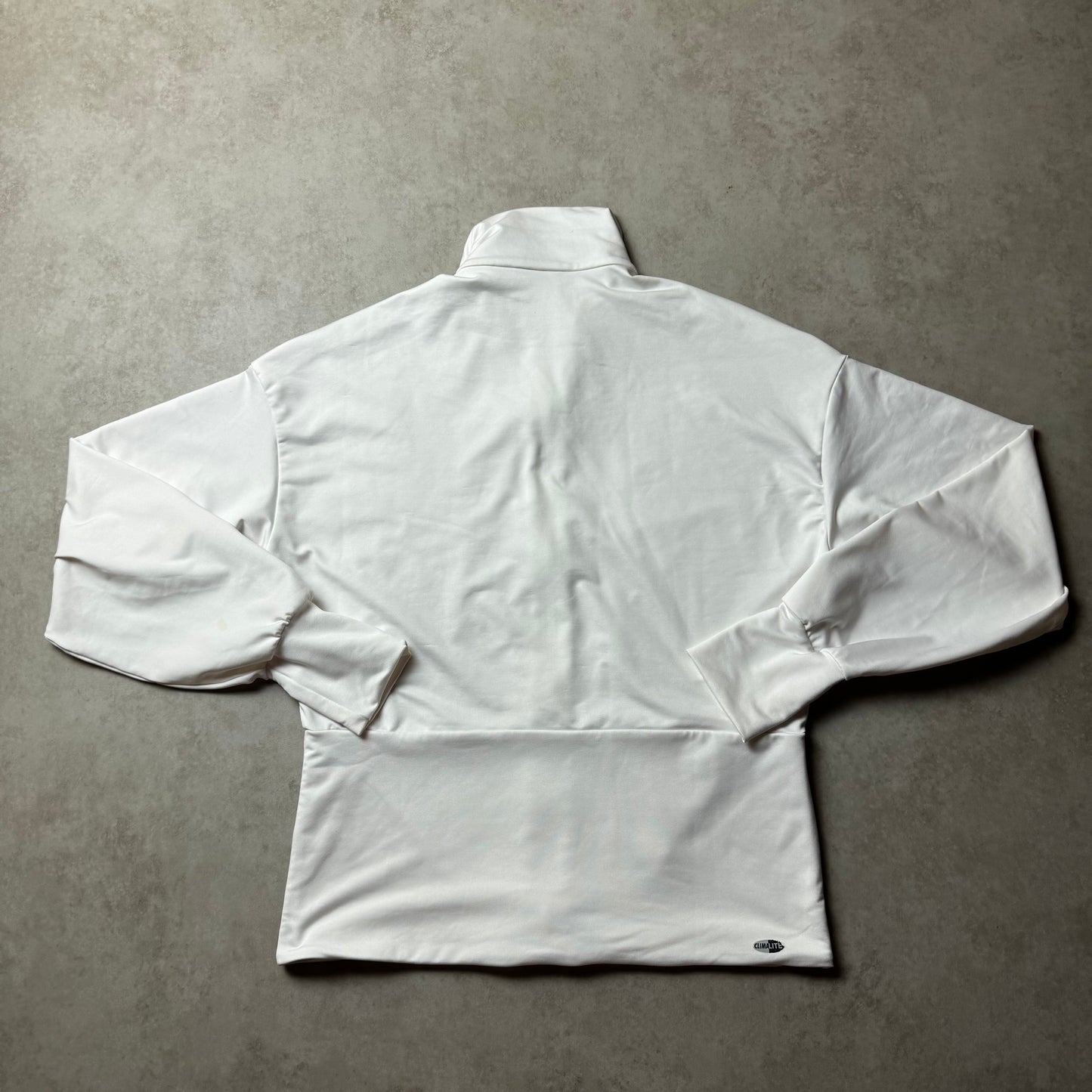 White Adidas Zip Up Hoodie - S