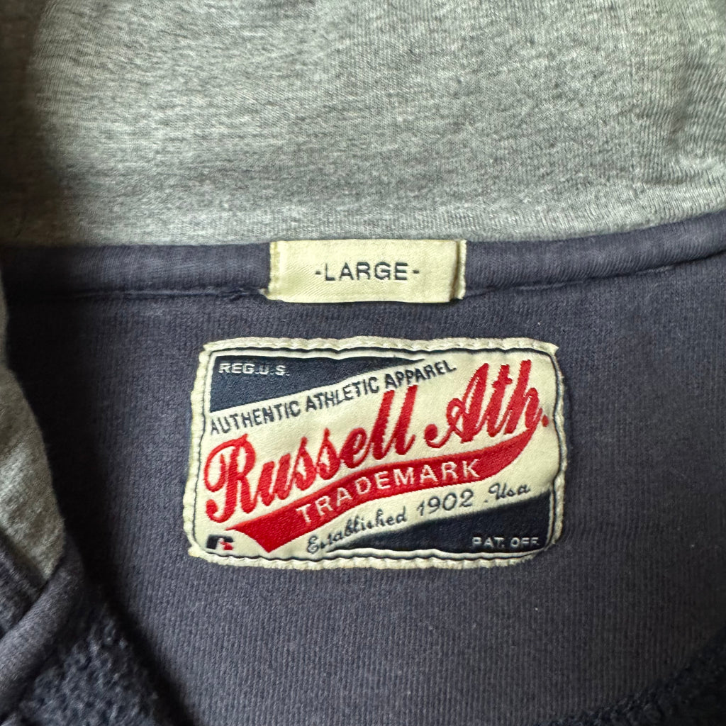 Dark Gray Russell Vintage Zip Up Hoodie - L