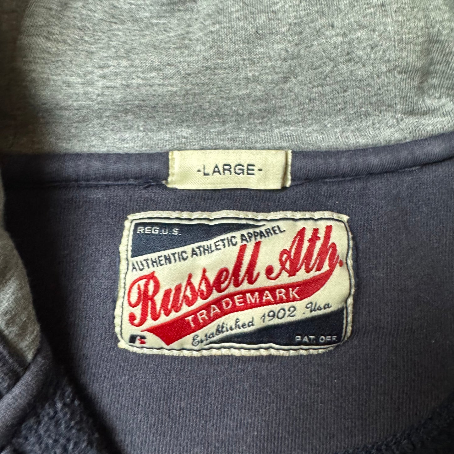 Dark Gray Russell Vintage Zip Up Hoodie - L