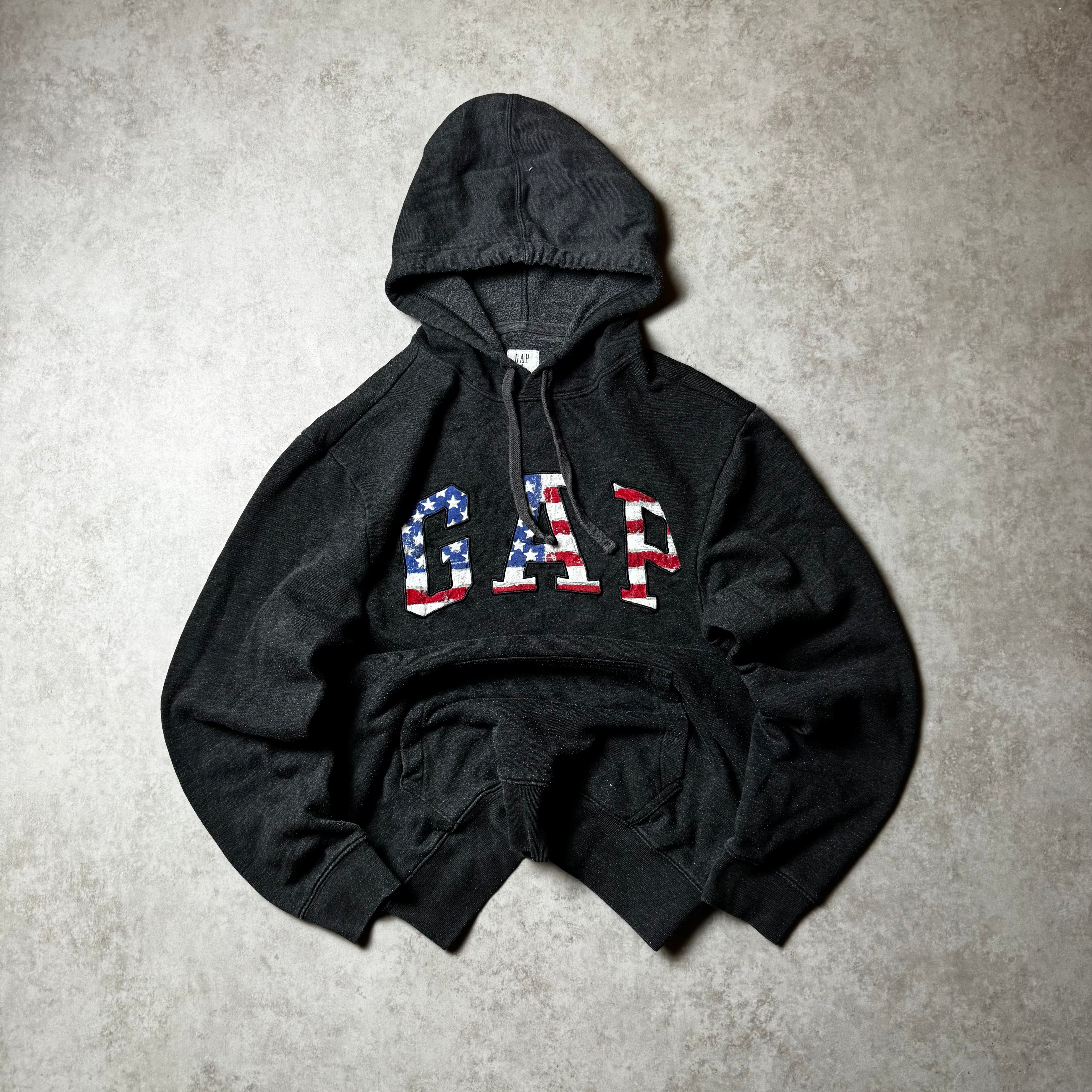 Black GAP Hoodie America - Size M