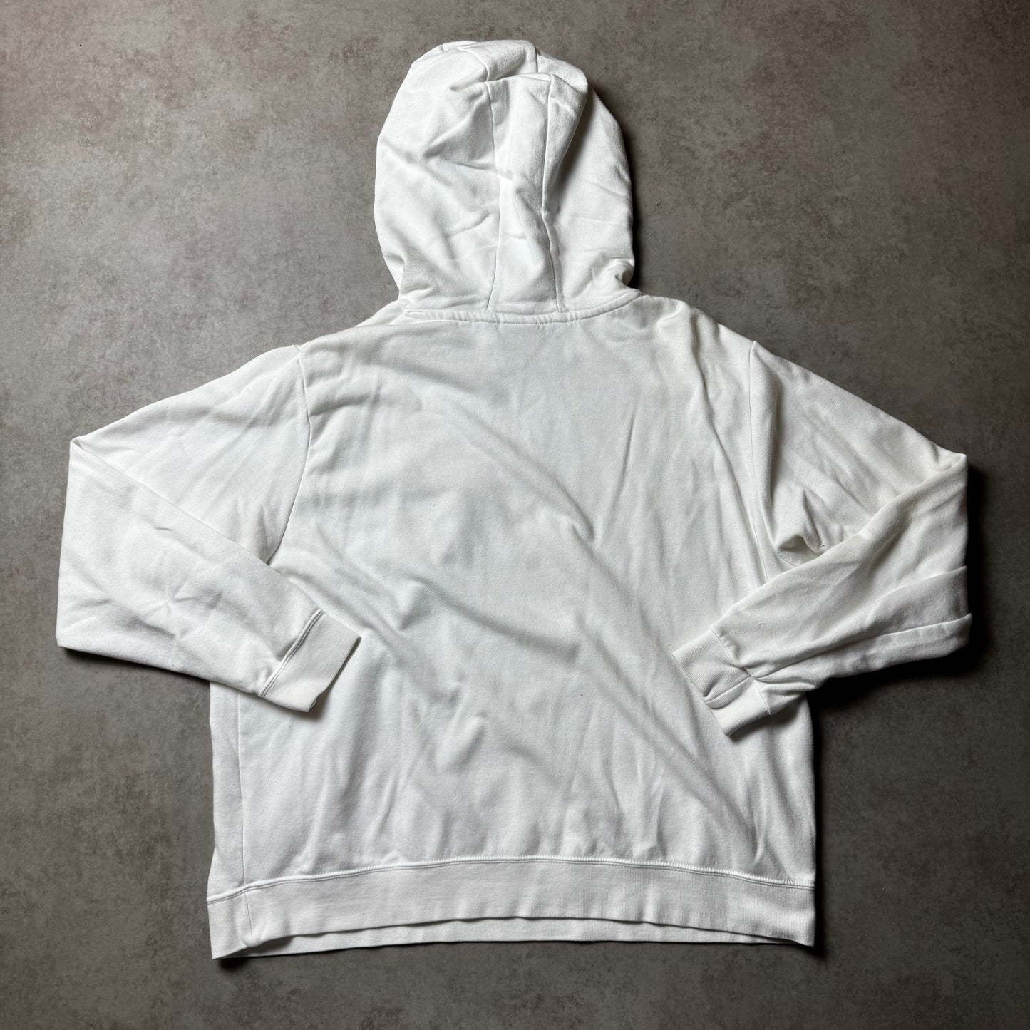 White Nike Spellout Hoodie - L