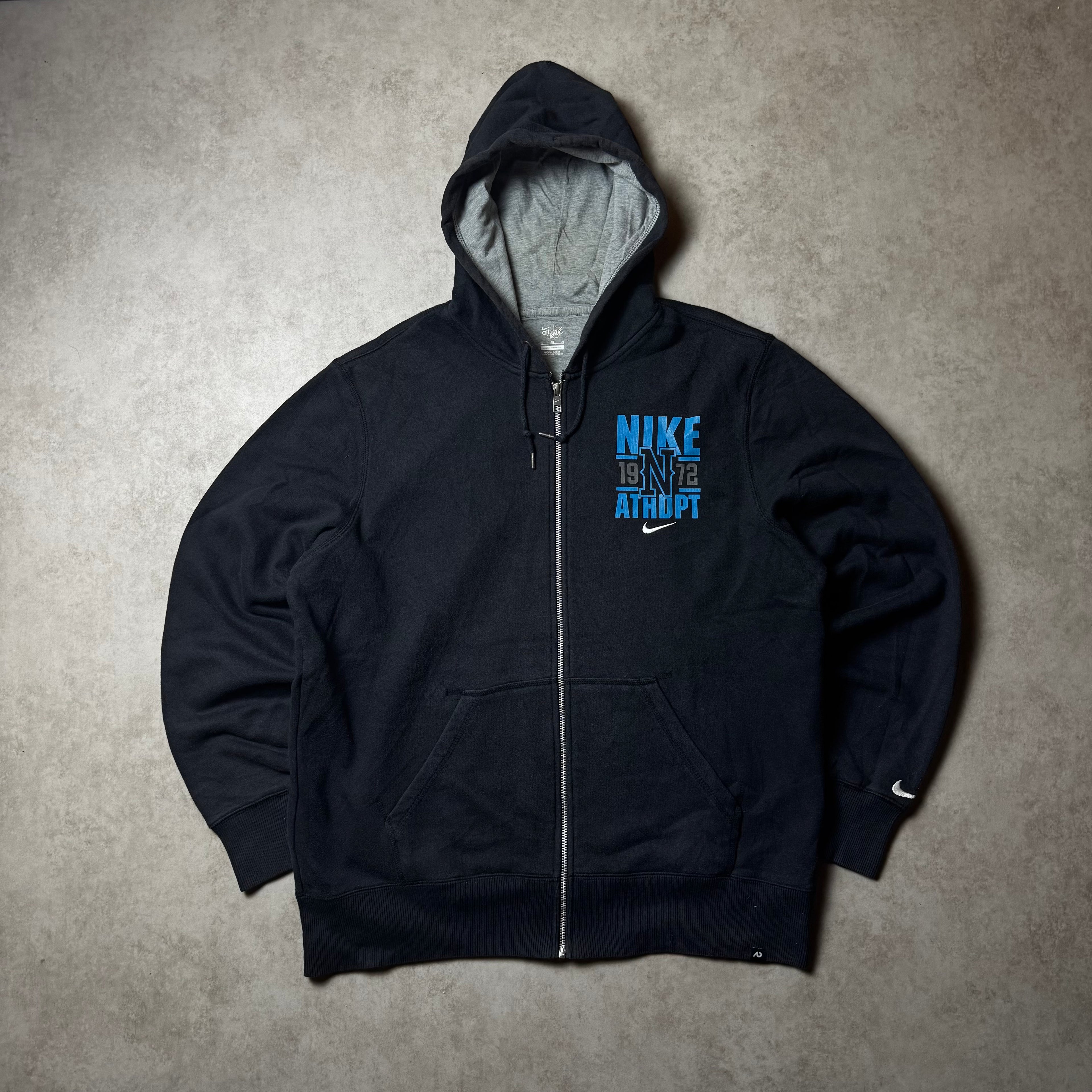 Black Nike Zip Up Hoodie - XL