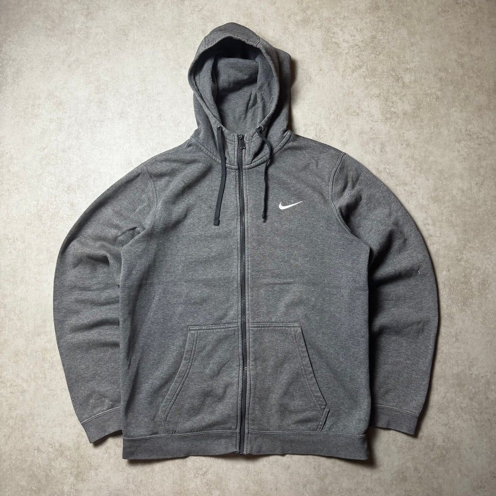 Gray Nike Zip Up Hoodie - M