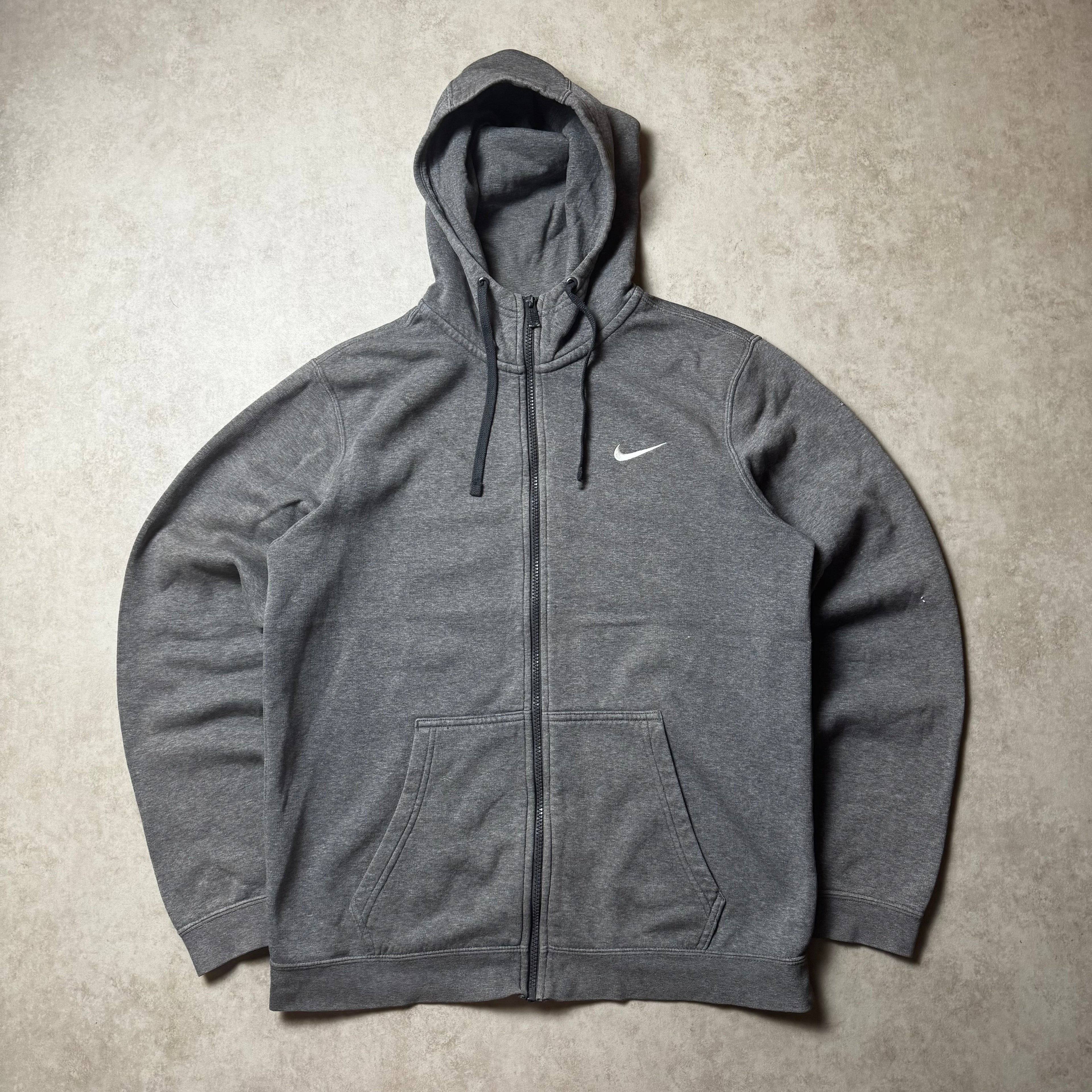 Gray Nike Zip Up Hoodie - M