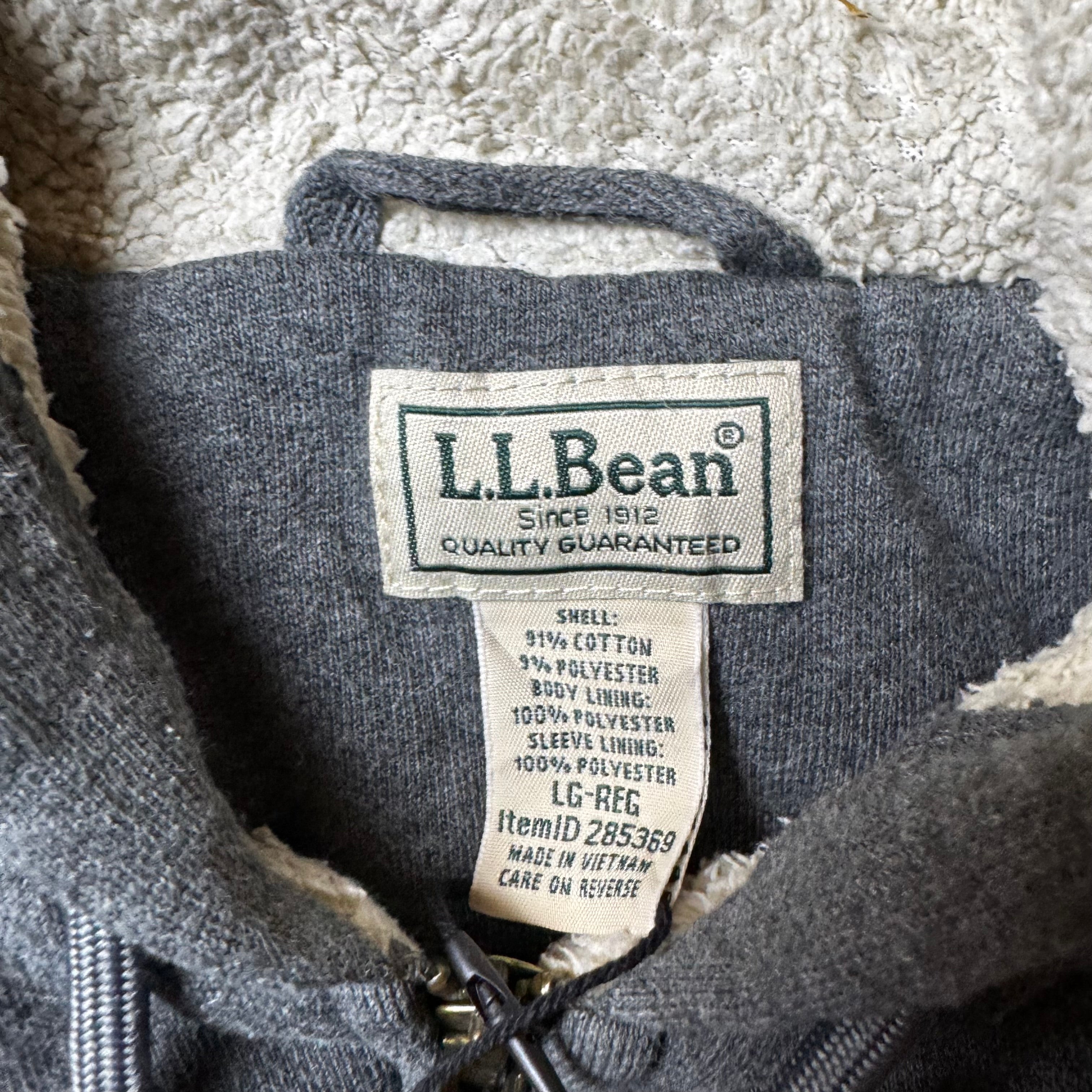 Gray L.L. Bean Zip Up Hoodie - Size L