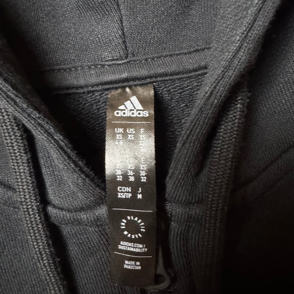 Black Adidas Zip Up Hoodie - XS