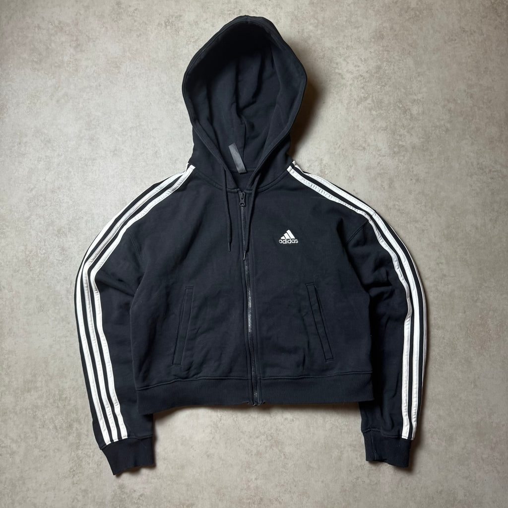 Black Adidas Zip Up Hoodie - XS