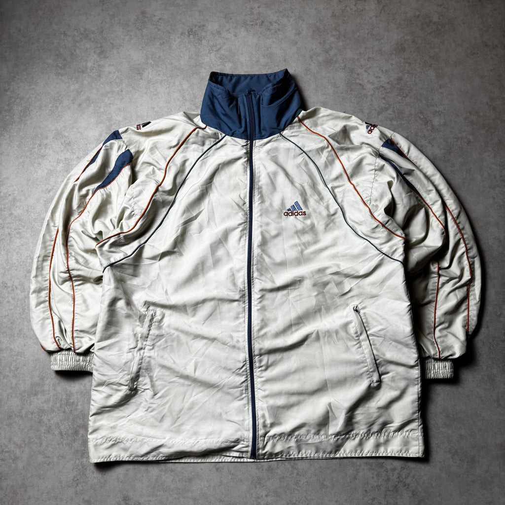 Beige Vintage Adidas Windbreaker - L