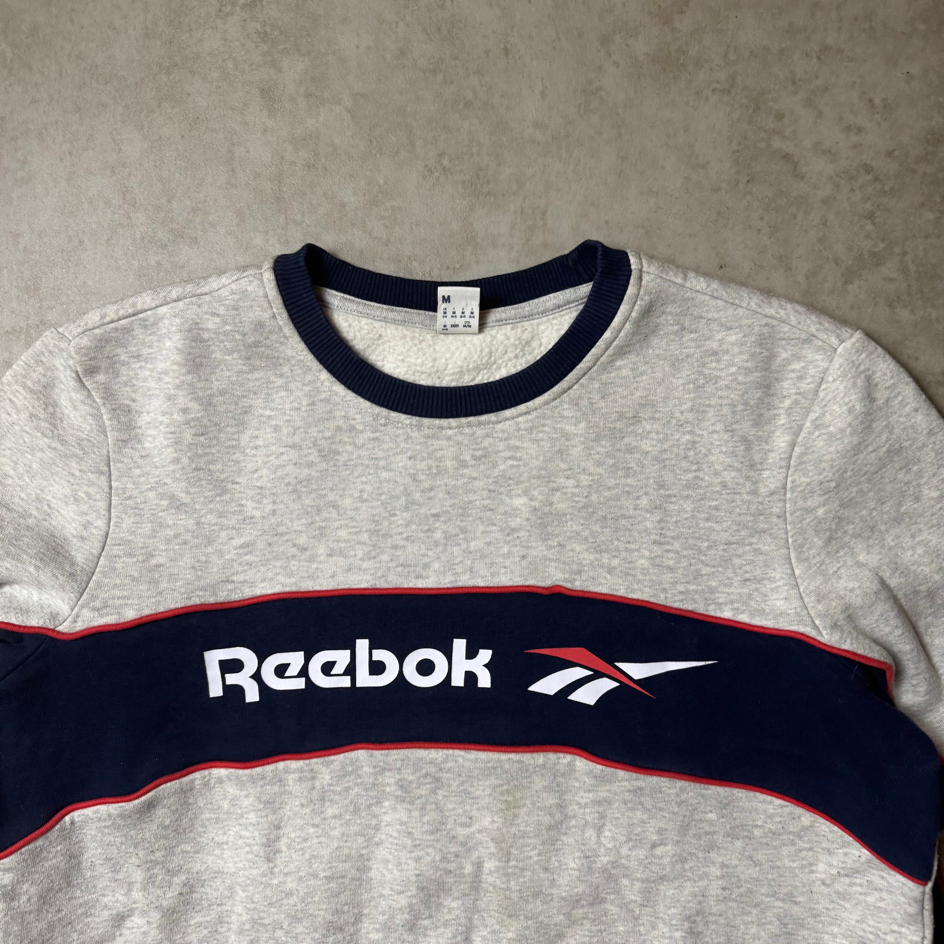Gray Vintage Reebok Sweatshirt - M (S)