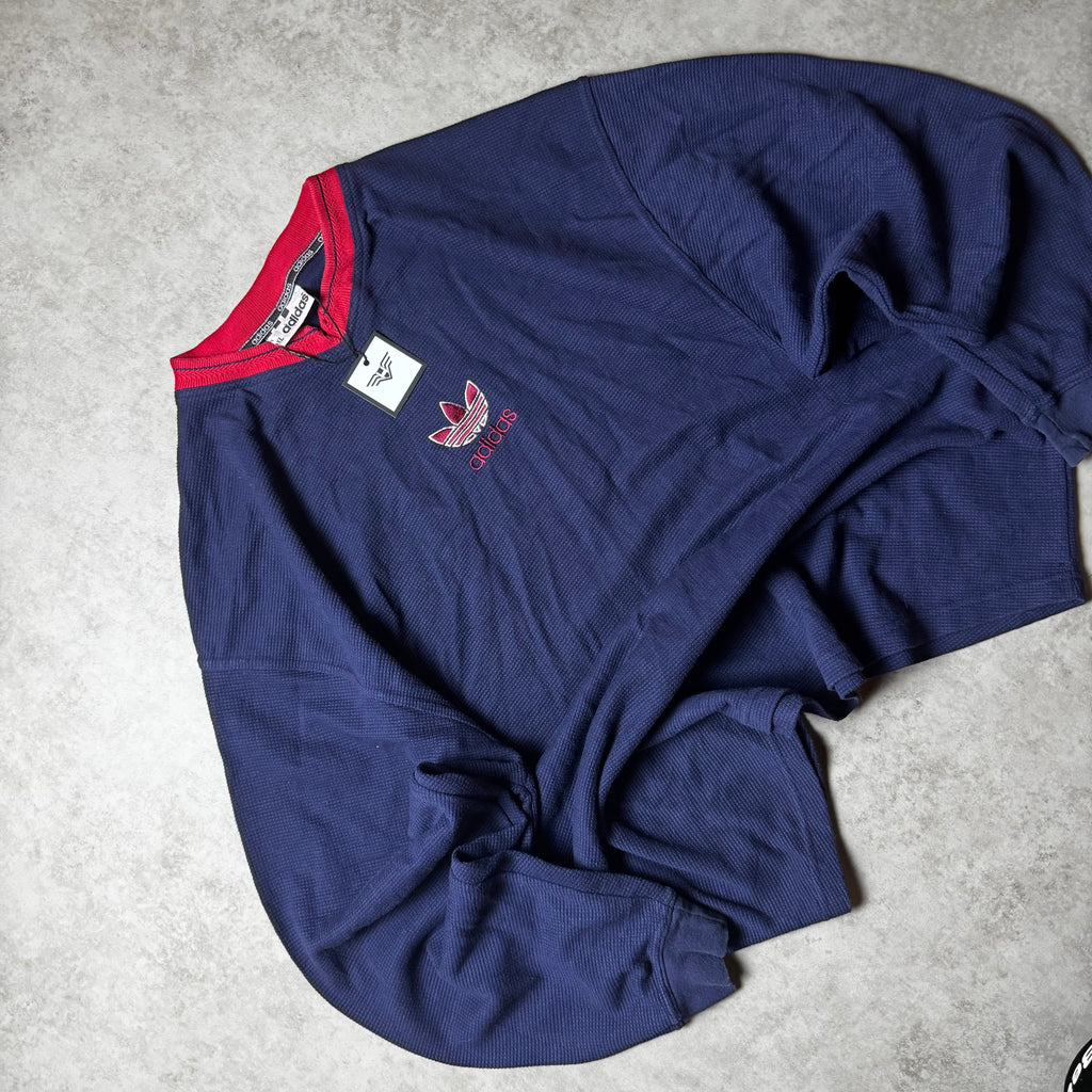 Dark Blue Adidas Trefoil Sweatshirt - Size XL