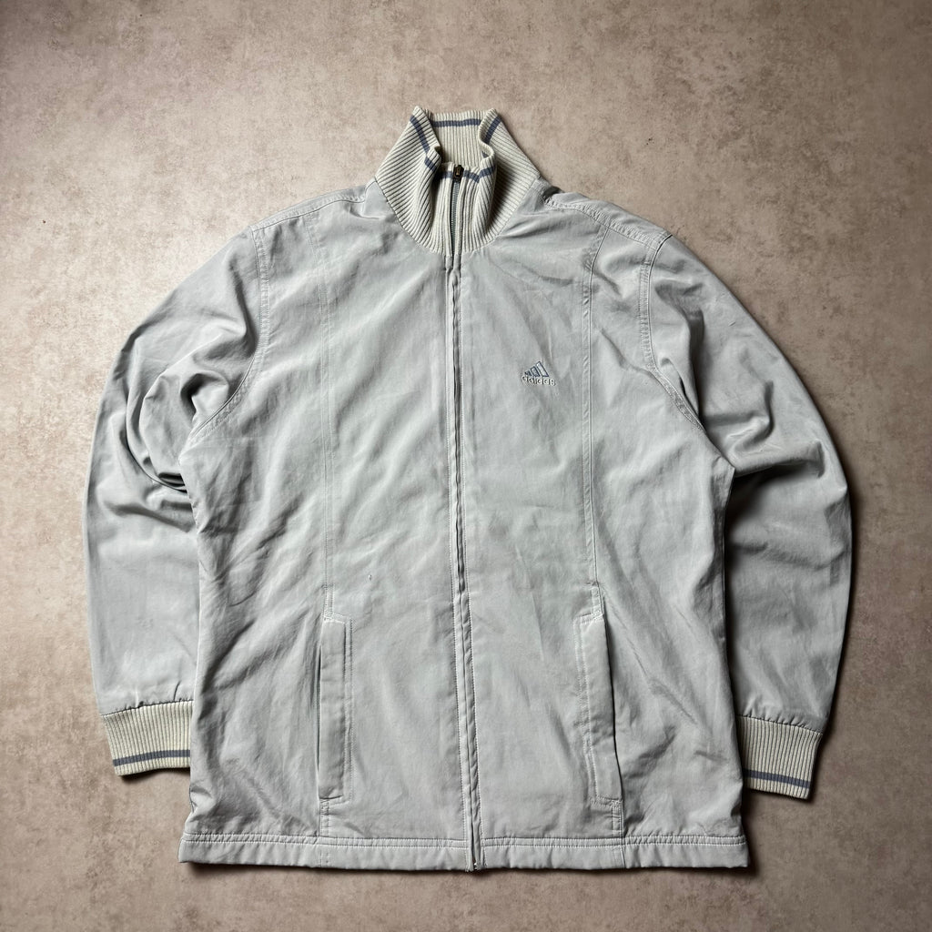 Gray Vintage Adidas Windbreaker - M