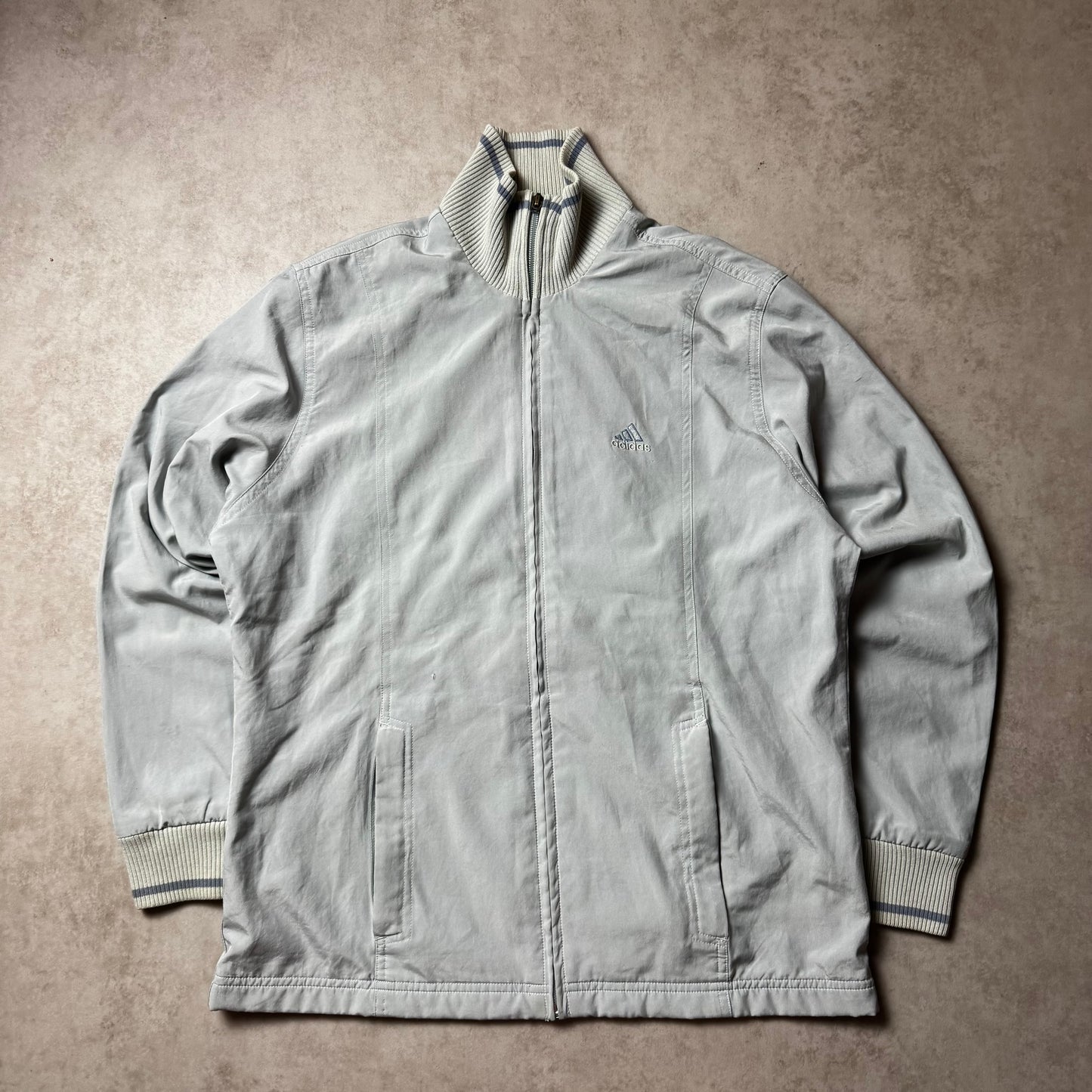 Gray Vintage Adidas Windbreaker - M