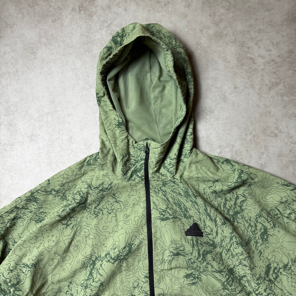 Green Camo Adidas Windbreaker - S