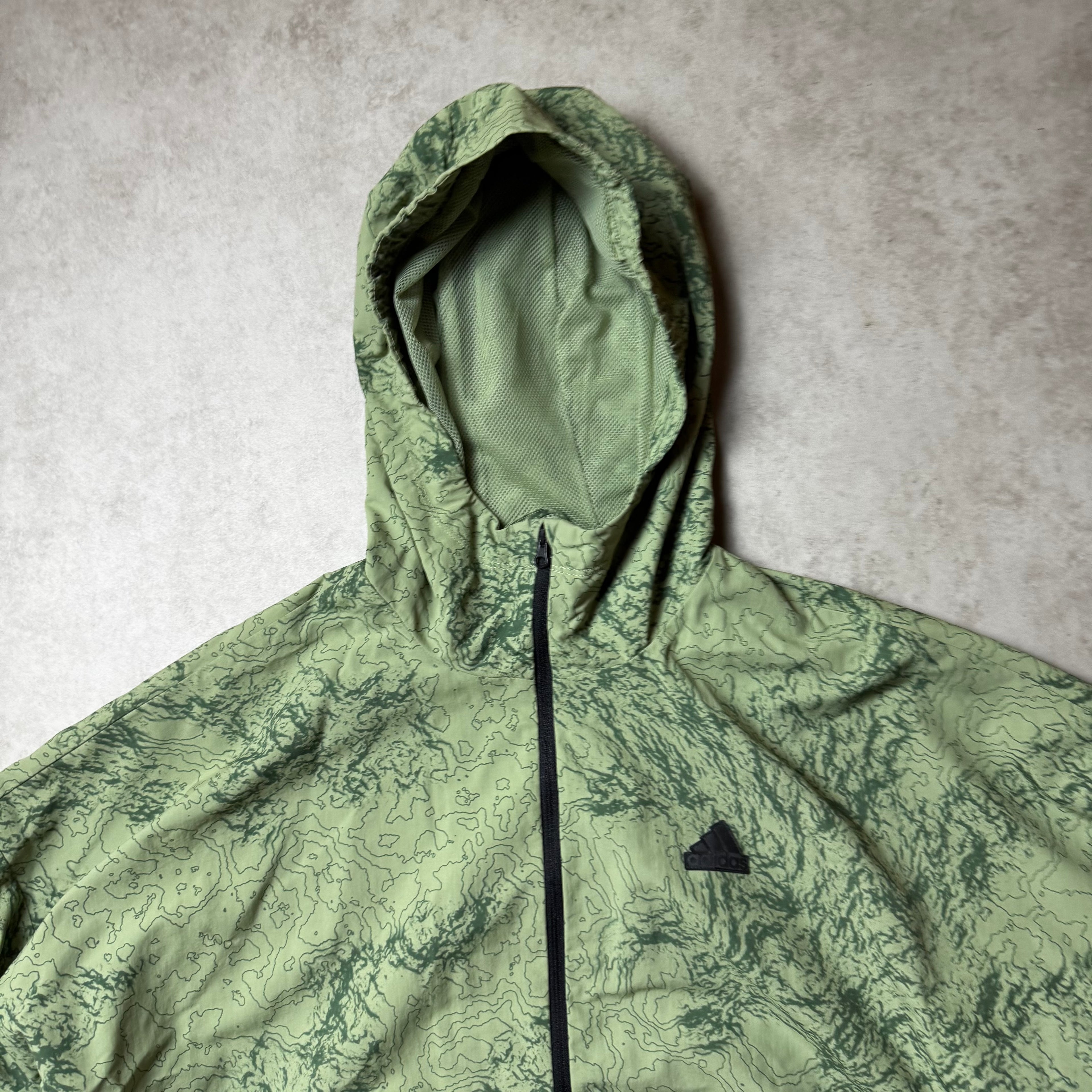 Green Camo Adidas Windbreaker - S