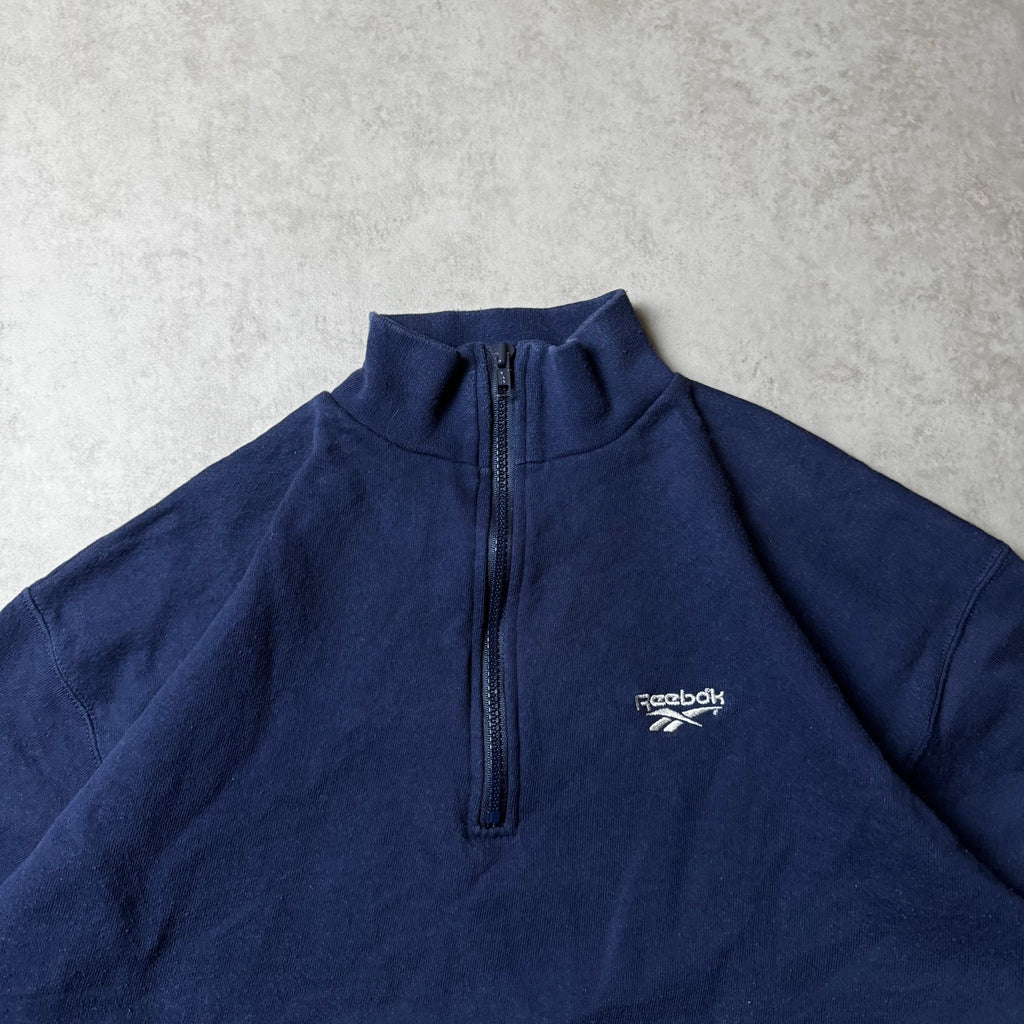 Dark Blue Reebok Quarter Zip - Size M